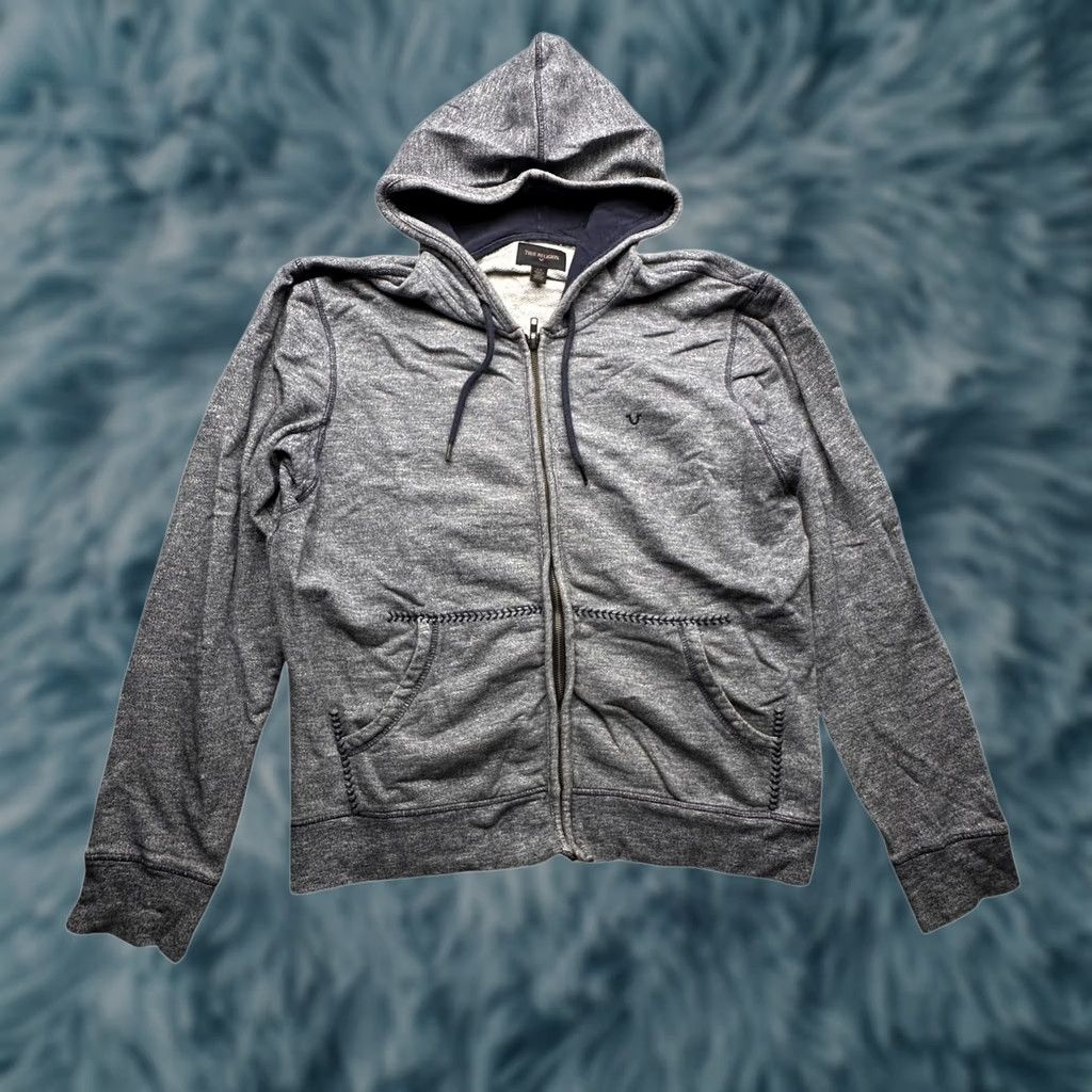 True Religion True Religion Zip Hoodie Sweatshirt Jacket Mens Large Gray Size US L / EU 52-54 / 3 - 1 Thumbnail