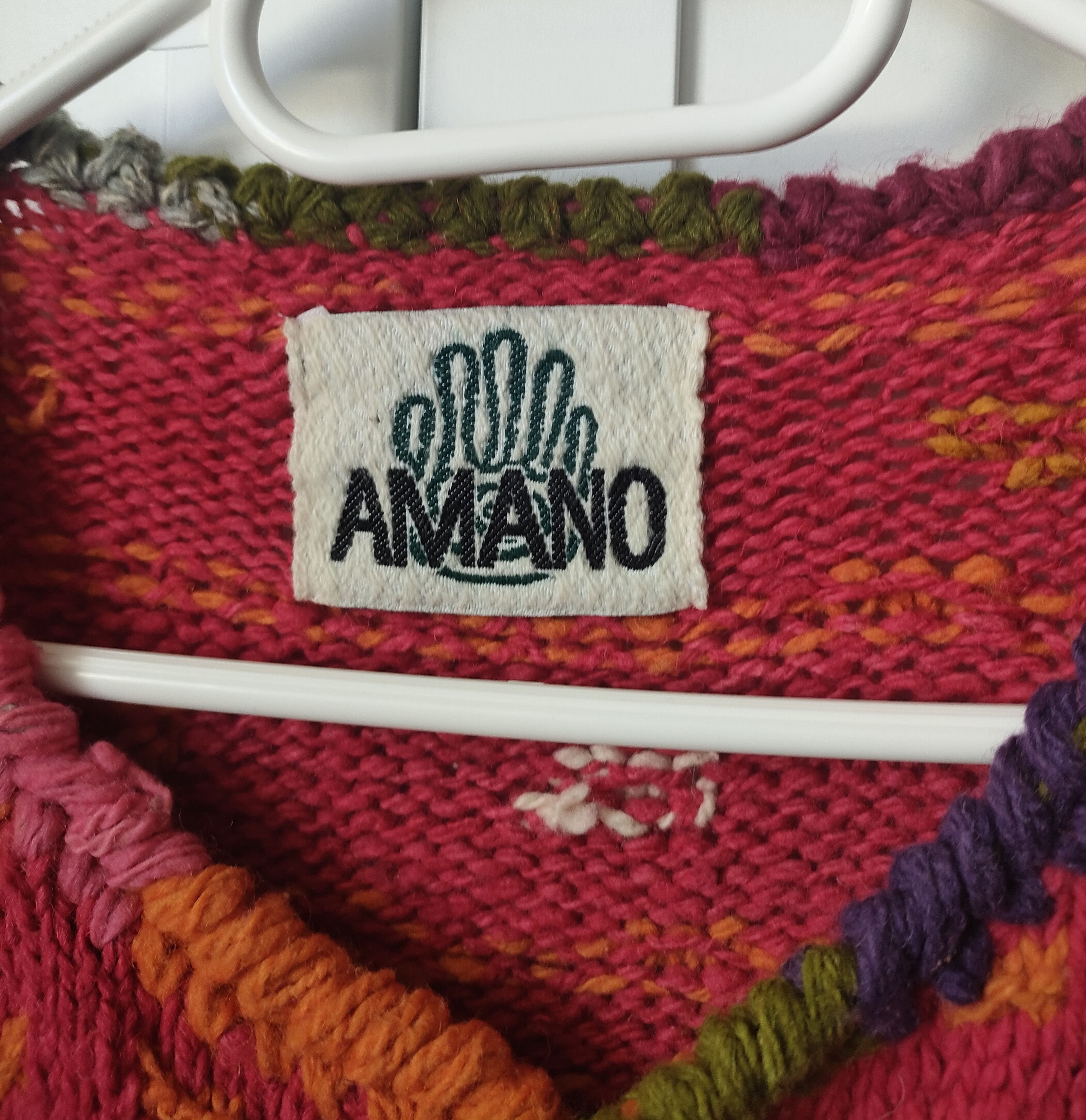 Handmade × Vintage Amano Hand Knit Vintage Oversized Sweater London Size XXL / US 16-18 / IT 52-54 - 3 Thumbnail
