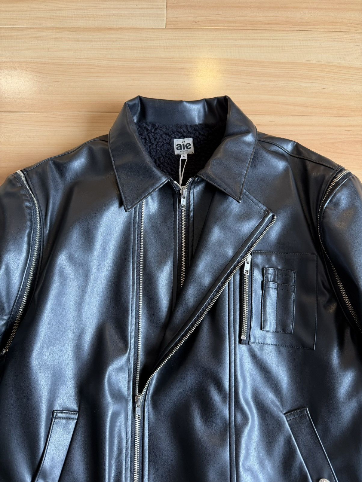 Nepenthes Nepenthes AÏE FAZ Jacket Black Synthetic Leather Size US M / EU 48-50 / 2 - 2 Thumbnail