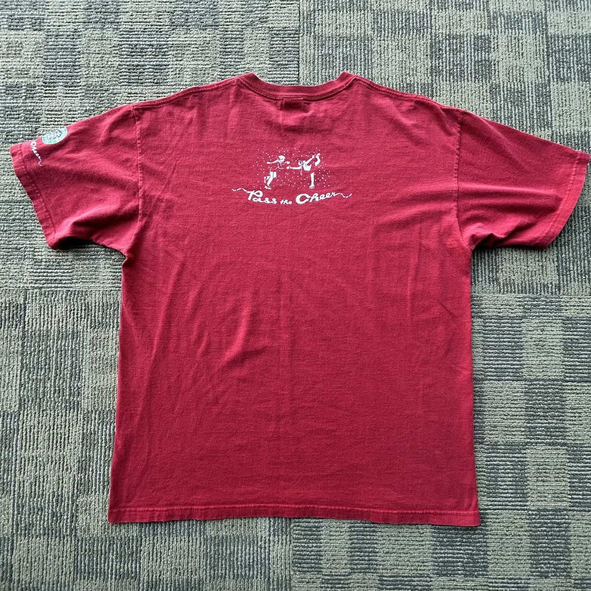 Vintage Vintage Early 2000’s Starbucks “Pass The Cheer” Red T-shirt Size US XL / EU 56 / 4 - 6 Thumbnail