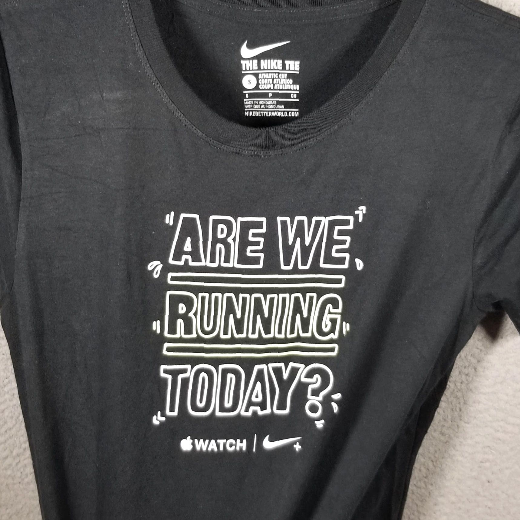 Nike VINTAGE Nike Shirt Women Small Black Running Jogging Gym Activewear Crew Neck Graphic Print 90s Size US S / EU 44-46 / 1 - 2 Thumbnail