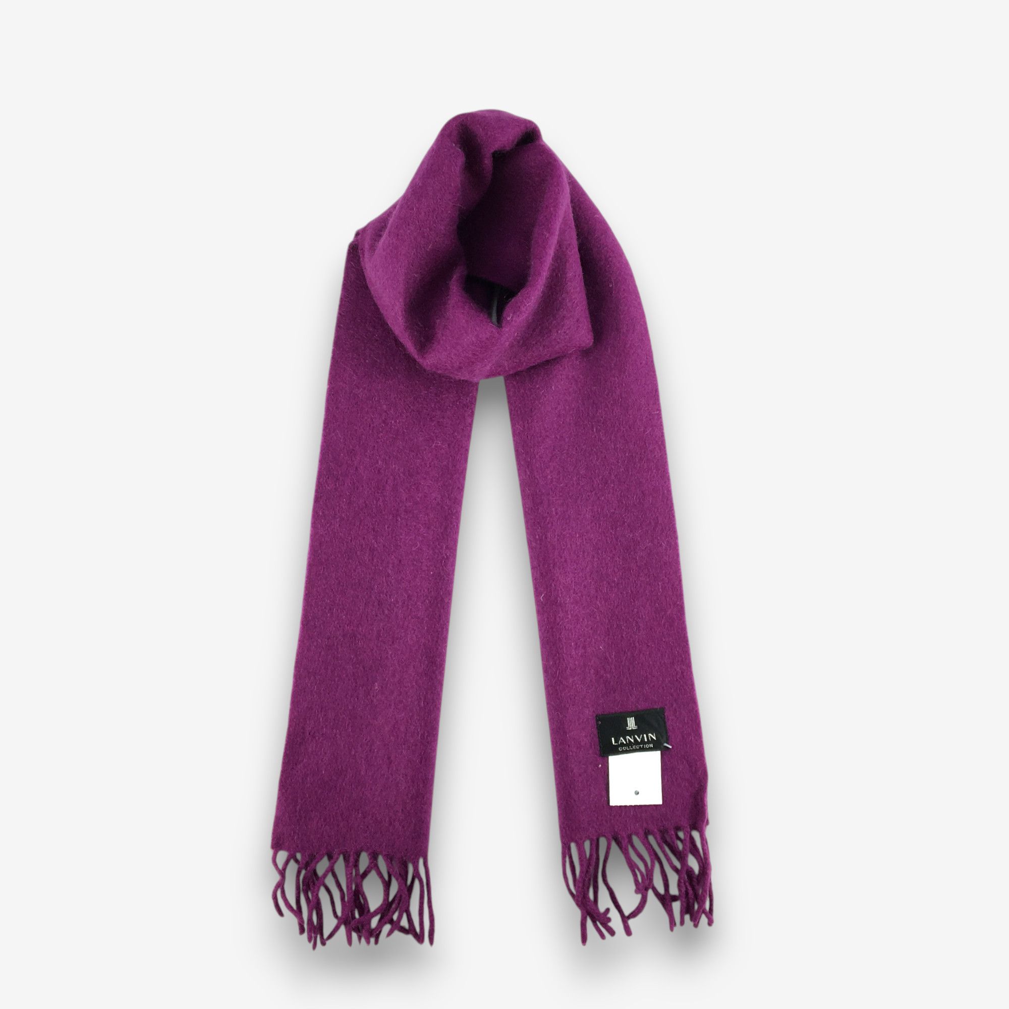 Lanvin Vintage Lanvin Scarf Fringe Muffler Wool Scarves Size ONE SIZE - 1 Thumbnail