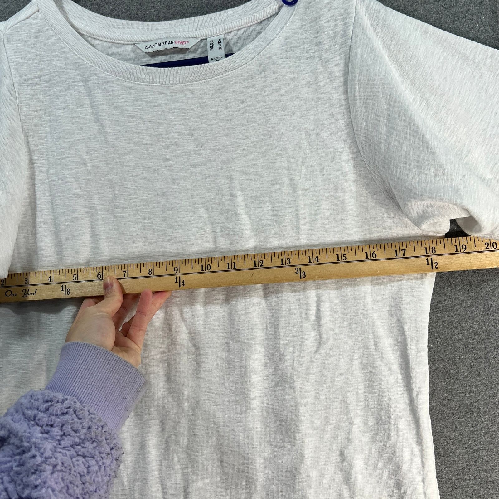 Isaac Mizrahi Isaac Mizrahi Live! Slub Jersey Top with Eyelet Insets Size S / US 4 / IT 40 - 5 Thumbnail