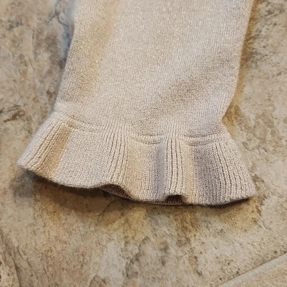 Karl Lagerfeld Karl Lagerfeld Ruffle Sleeve Metallic Sweater Size S / US 4 / IT 40 - 6 Thumbnail