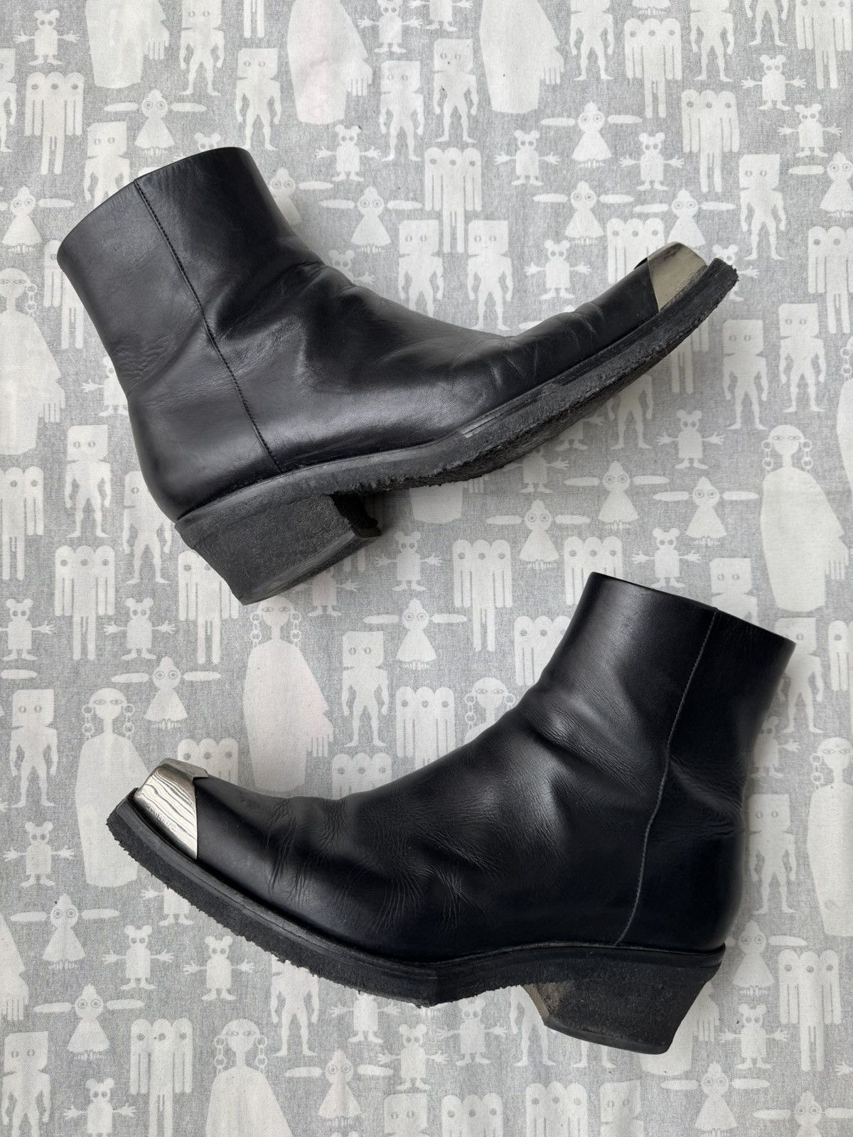 Calvin Klein Calvin Klein 205W39NYC Metal Tip Leather Boots Size US 13 / EU 46 - 7 Thumbnail