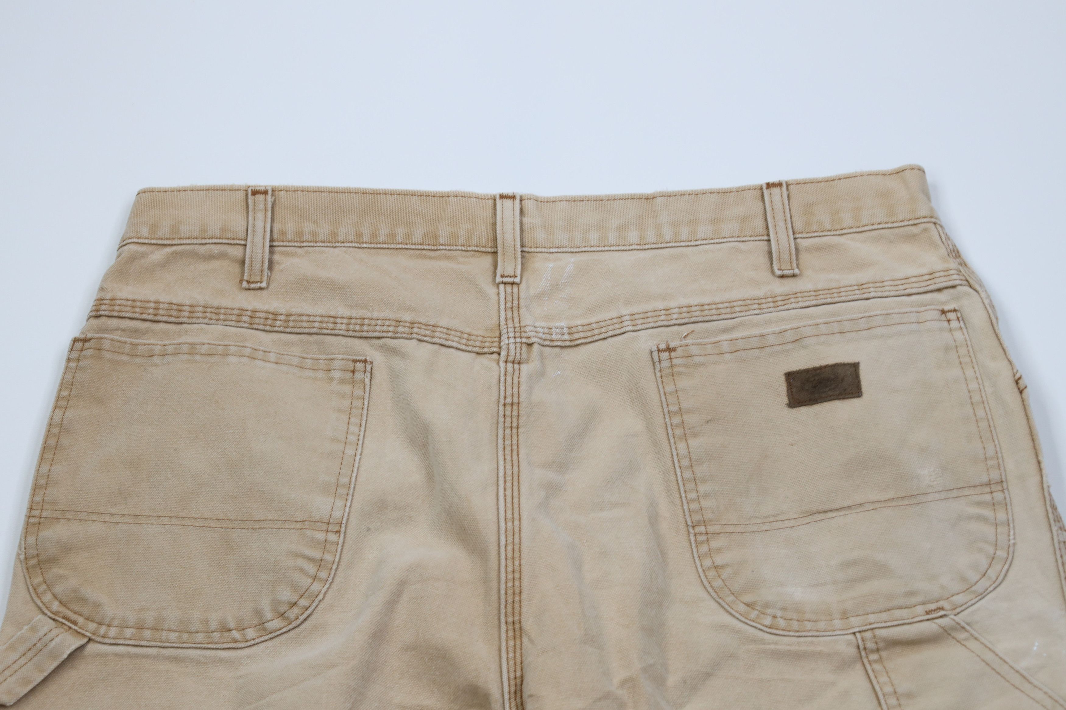 Dickies Vintage 90s Dickies Canvas Wide Leg Dungaree Pants Beige Size US 36 / EU 52 - 13 Thumbnail