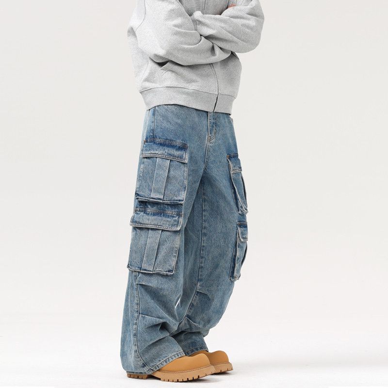 Japanese Brand × Vintage Vintage multi-pocket jeans men's wide leg casual pants Size US 32 / EU 48 - 4 Thumbnail