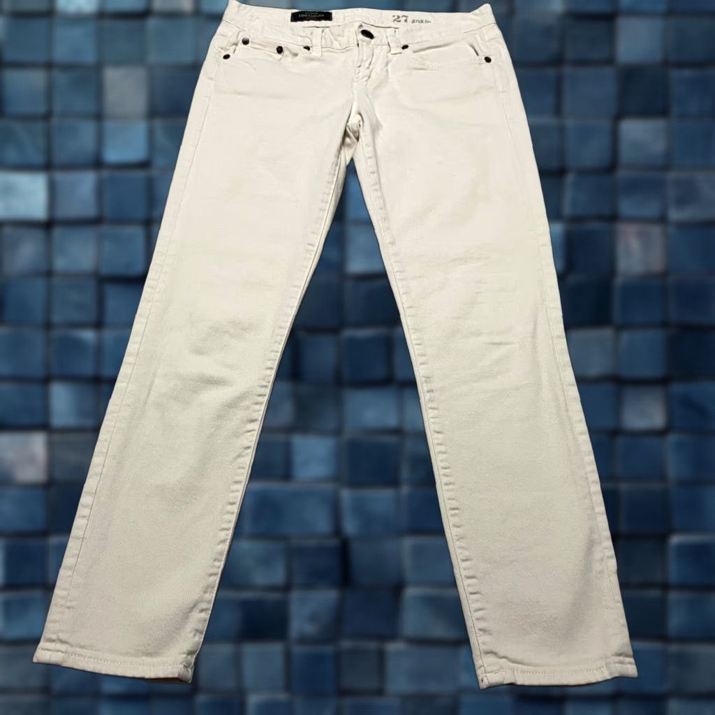 J.Crew J.CREW Jeans Womens 27 Beige Denim Light Wash Toothpick Skinny Low Rise 5-Pocket Regular Cap Rise Women Jeans - 90s? Size 27" / US 4 / IT 40 - 1 Thumbnail