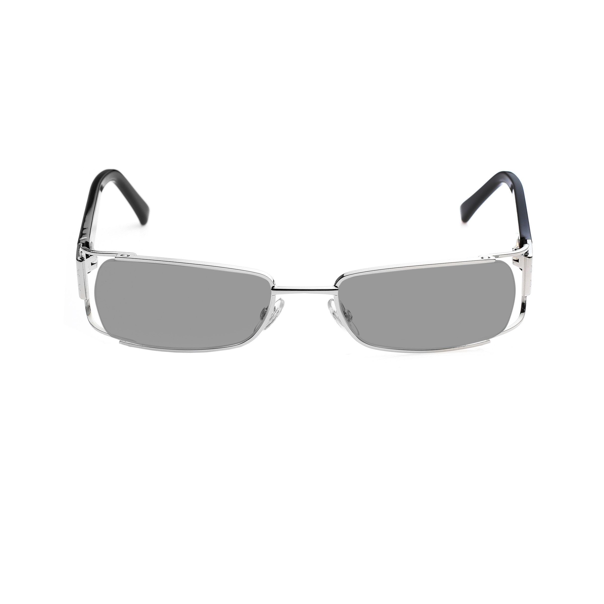 Gucci Gucci '00s Black & Silver Monogram Rectangular Sunglasses Size ONE SIZE - 3 Thumbnail