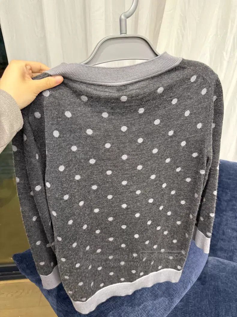 Hermes Hermes Polka Dot High-Neck Knit Top Size S / US 4 / IT 40 - 2 Thumbnail