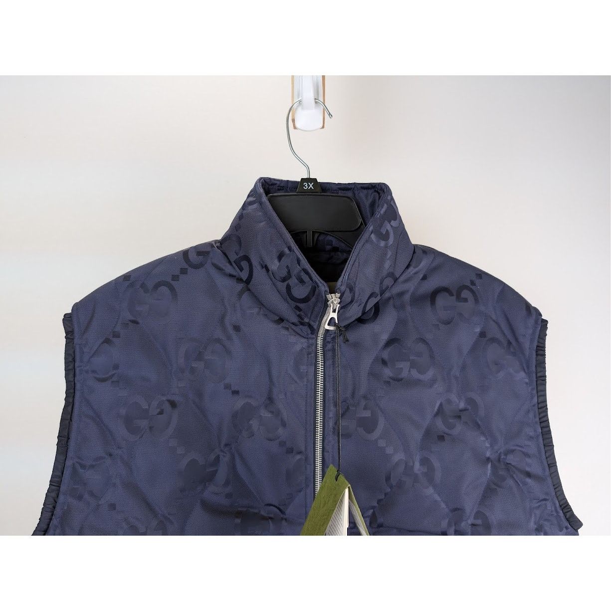 Gucci o1rshd1 Nylon Canvas GG Jumbo Gilet in Navy Size US M / EU 48-50 / 2 - 2 Thumbnail