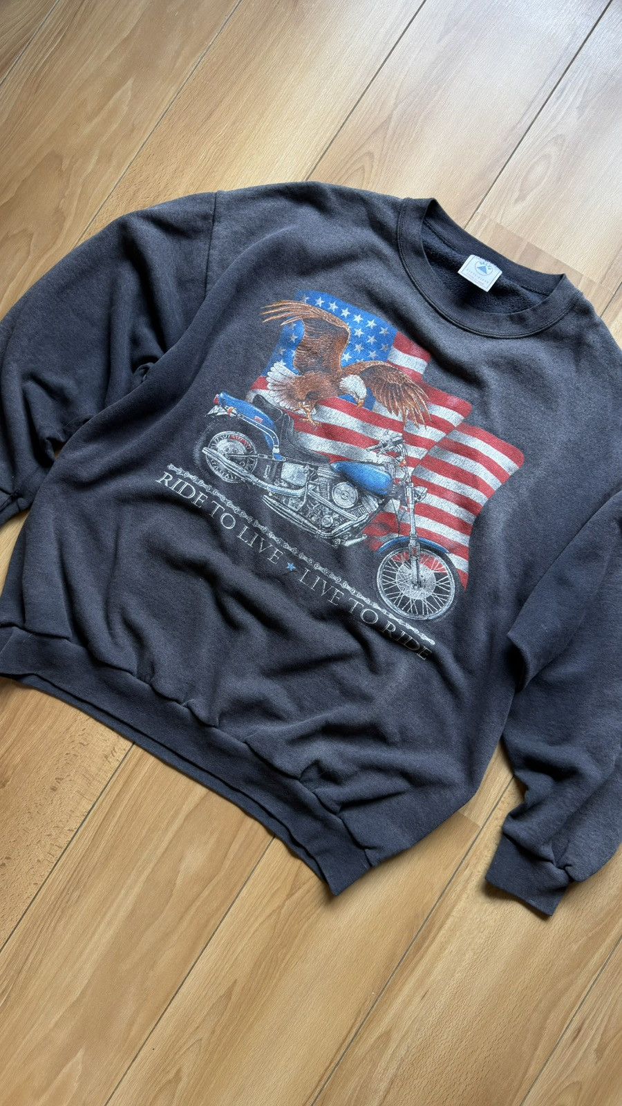Vintage amercian vintage 90s Bike racing sweatshirt Size US XXL / EU 58 / 5 - 5 Thumbnail