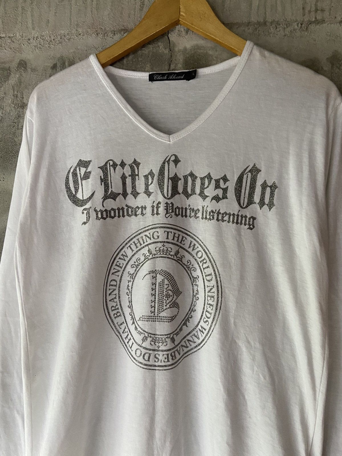 Beauty Beast × Hysteric Glamour × Japanese Brand A LIFE GOES ON I WONDER IF YOUR'RE LISTENING LONG SLEEVE Size US L / EU 52-54 / 3 - 3 Thumbnail