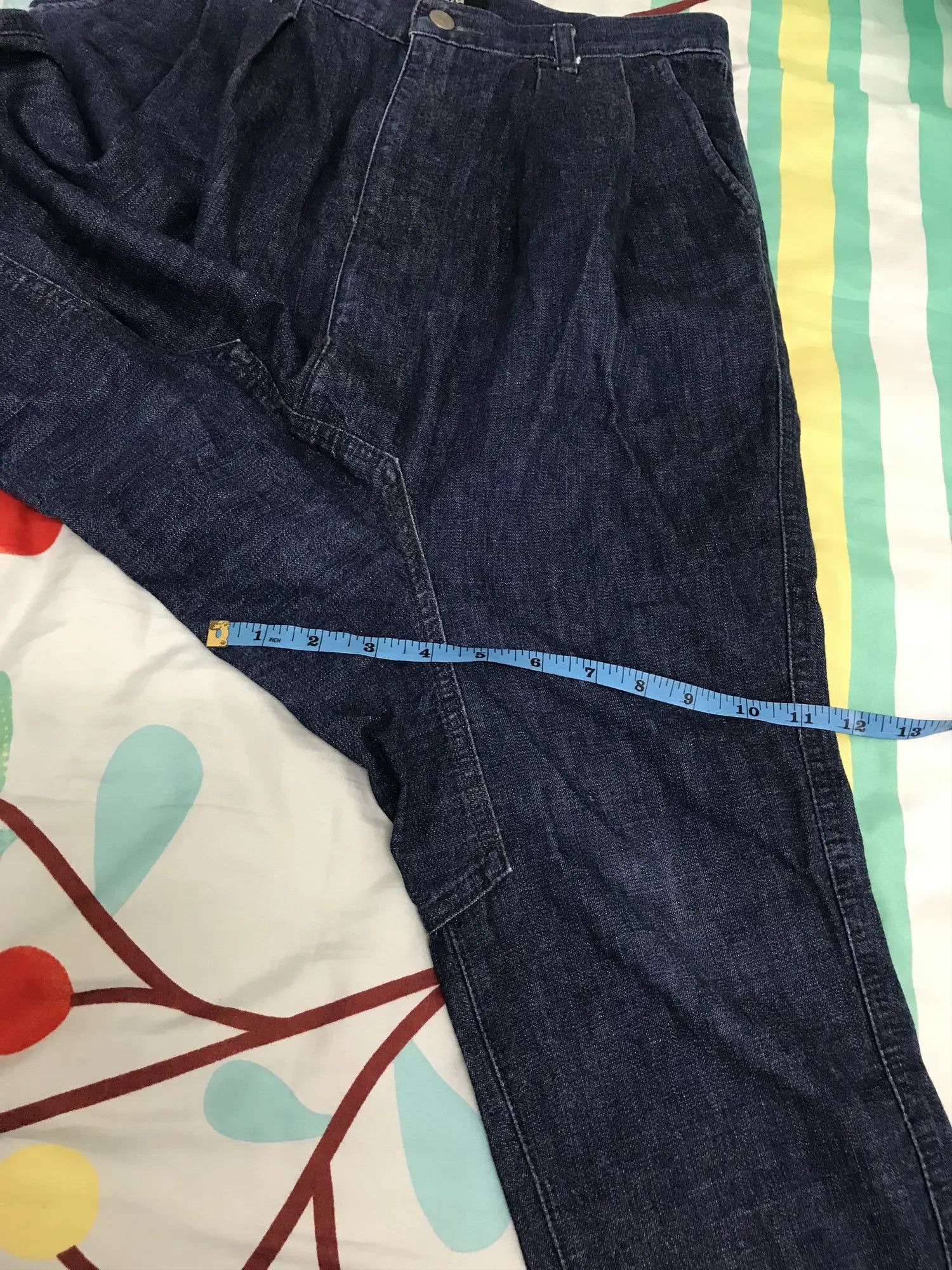 Issey Miyake Issey Miyake Double Pleated Denim Size US 31 - 10 Thumbnail