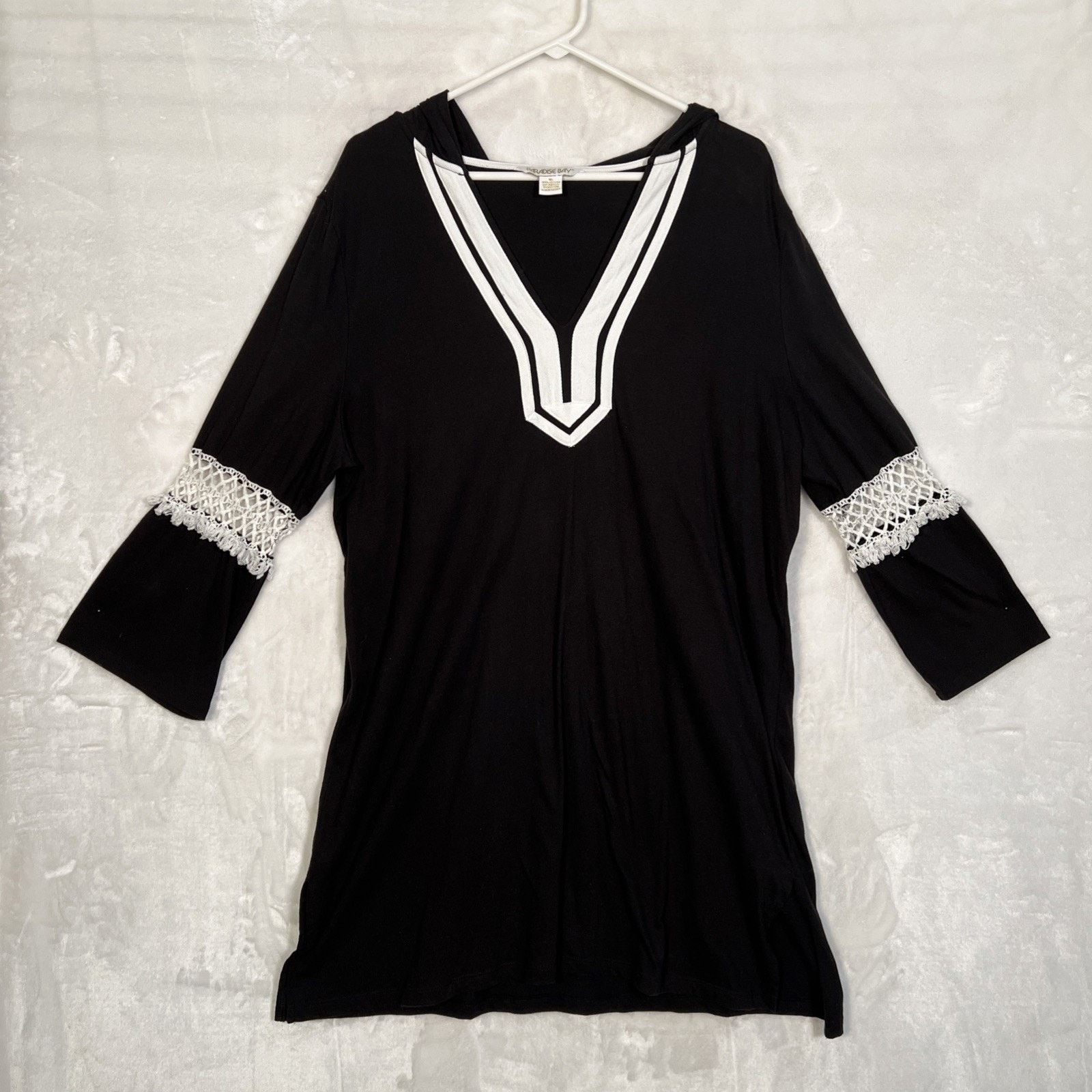 Paradise PARADISE BAY Nautical Blue White Trimmed Split Hem Size XL / US 12-14 / IT 48-50 - 1 Thumbnail