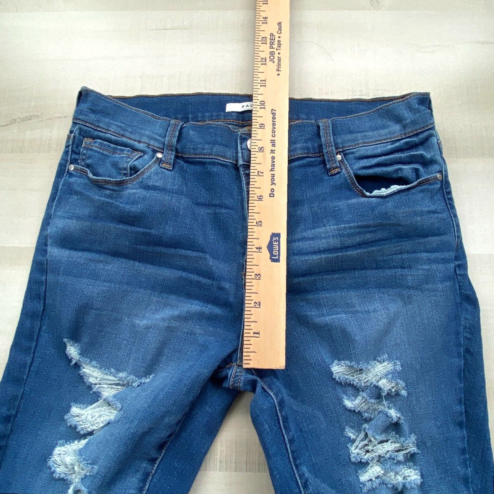 Pacsun PacSun Womens Mid Rise Distressed Skinny Jeans Blue 27 Size 27" / US 4 / IT 40 - 7 Thumbnail