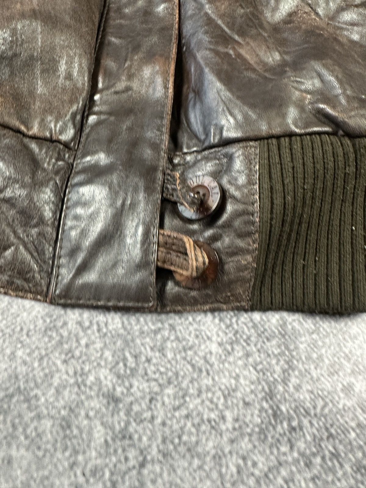 Vintage Y2k Vintage Leather Jacket Opium Avant Garden Rare VTg Pelle Size XL / US 12-14 / IT 48-50 - 5 Thumbnail