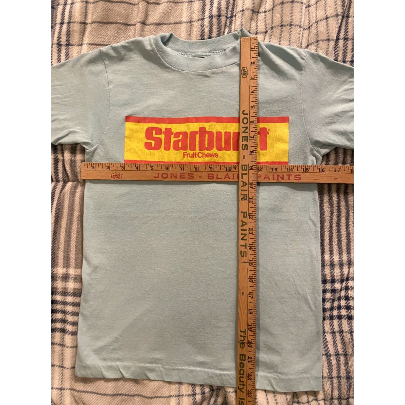 Anvil VINTAGE Anvil T-Shirt Starburst Candy Graphic Print Short Sleeve Crew Neck Slim Fit Blue Small Unisex Adults 80s Rare Size US S / EU 44-46 / 1 - 4 Thumbnail