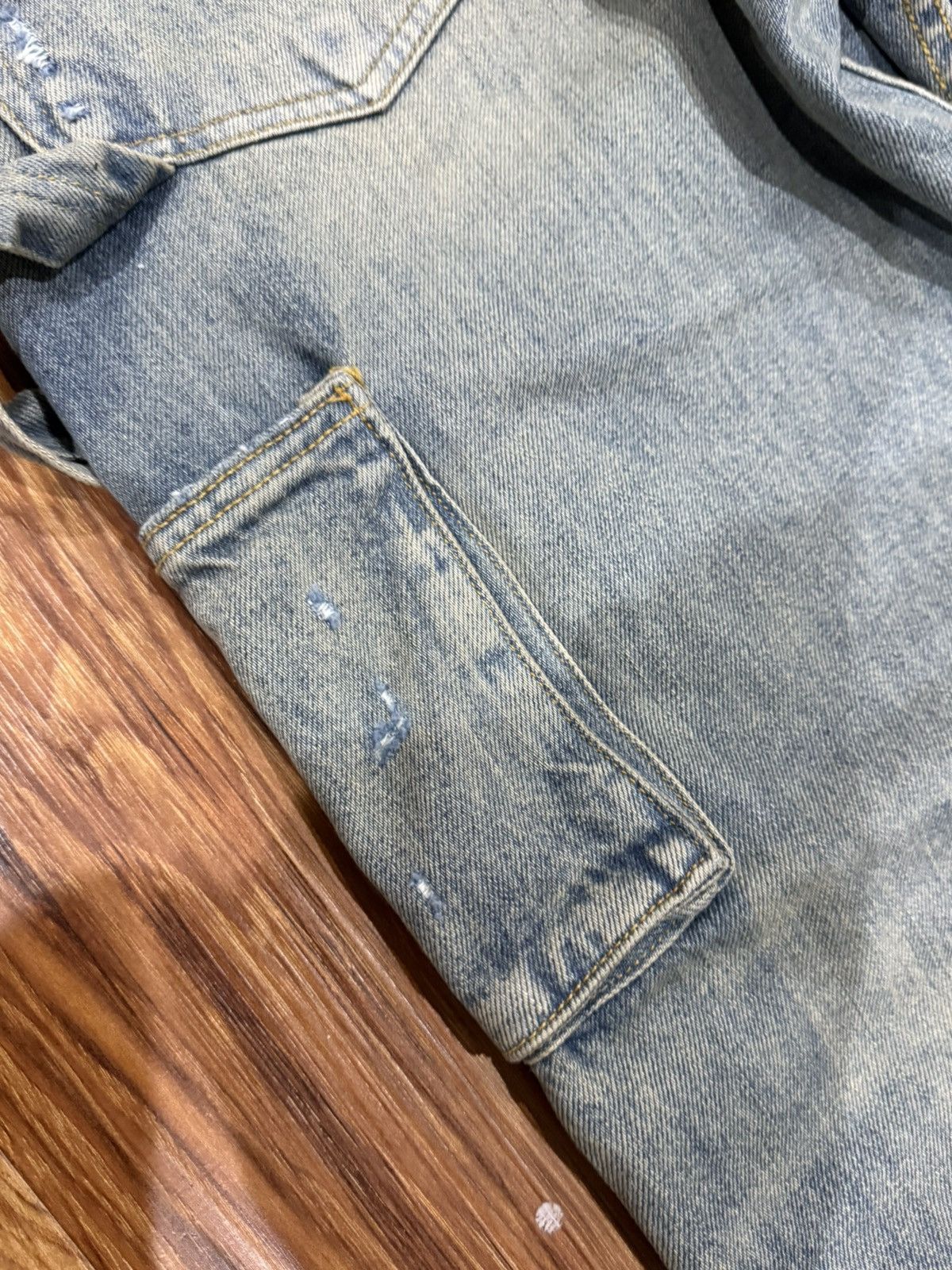 Amiri Sample AMIRI Carpenter Repaired Baggy Jeans Adjustable Cuffs Size US 32 / EU 48 - 9 Thumbnail
