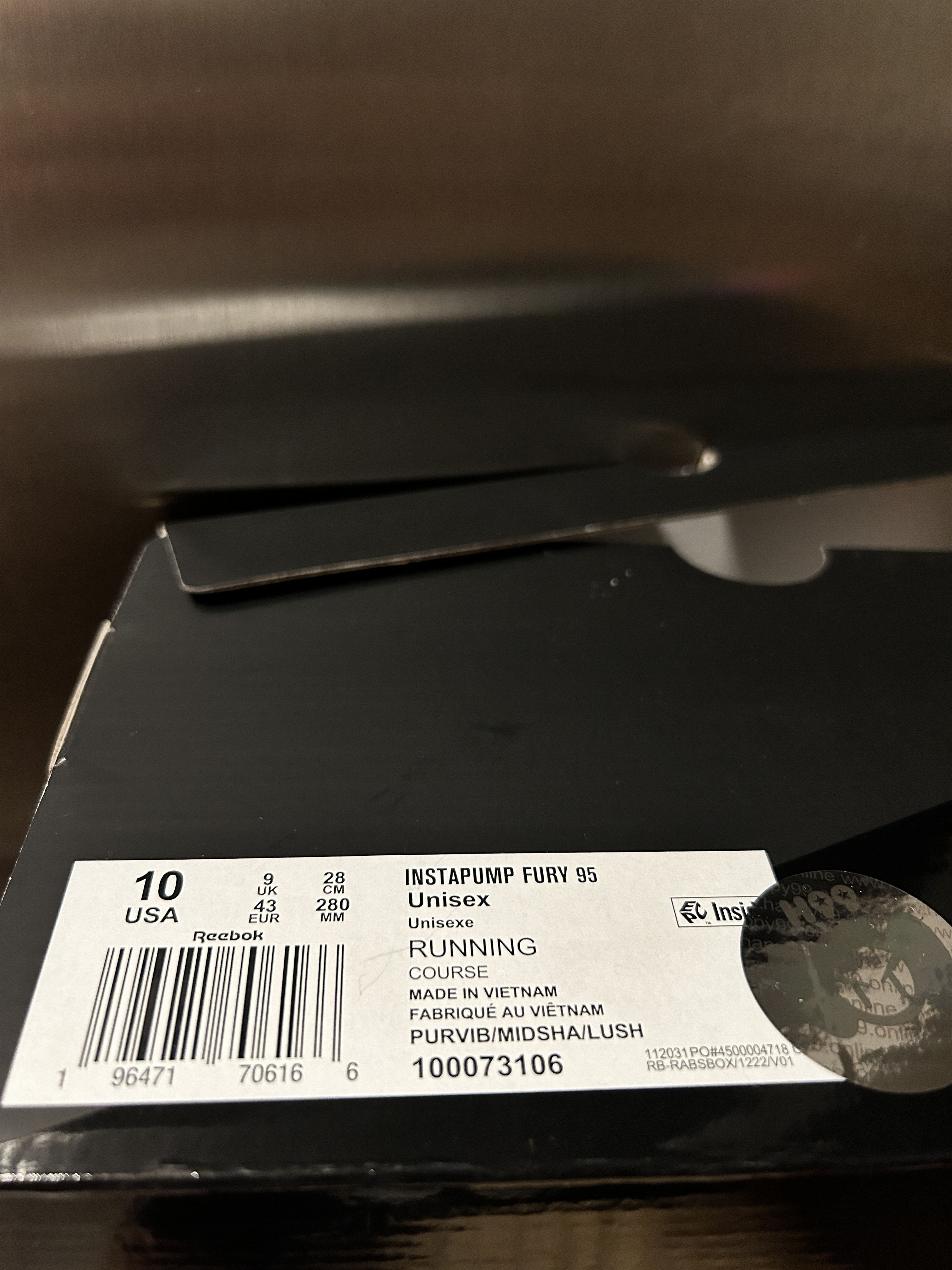 Happy99 × Reebok H99 x Reebok Instapump Fury 95 - Purple/Midnight-Earth Size US 10 / EU 43 - 14 Thumbnail