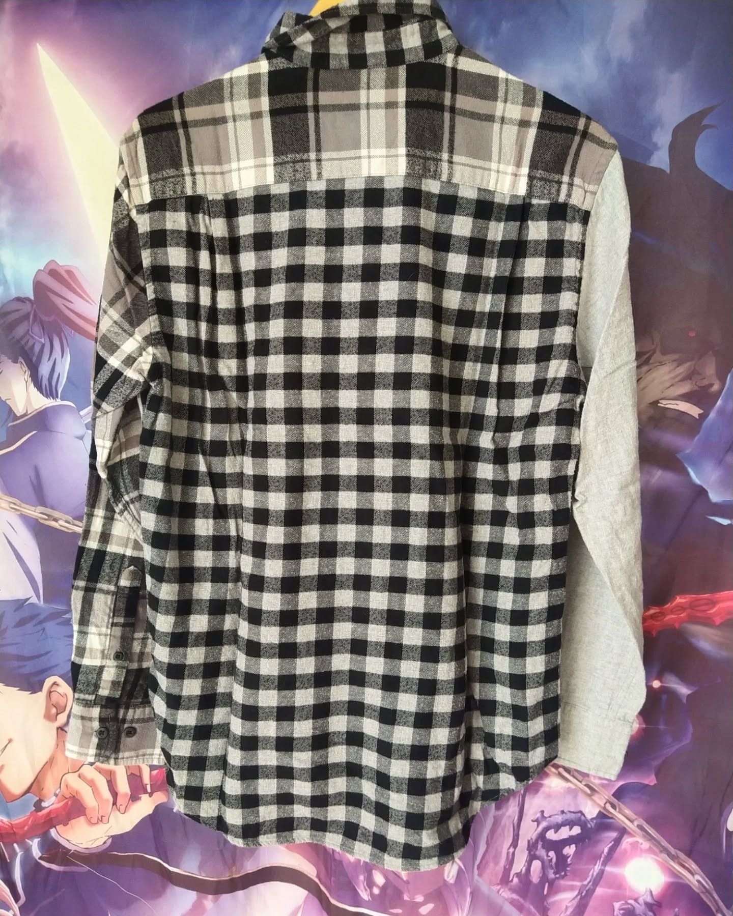 Hysteric Glamour Topvalu Black and White Colorblock Plaid Flanel Shirt Size US M / EU 48-50 / 2 - 3 Thumbnail