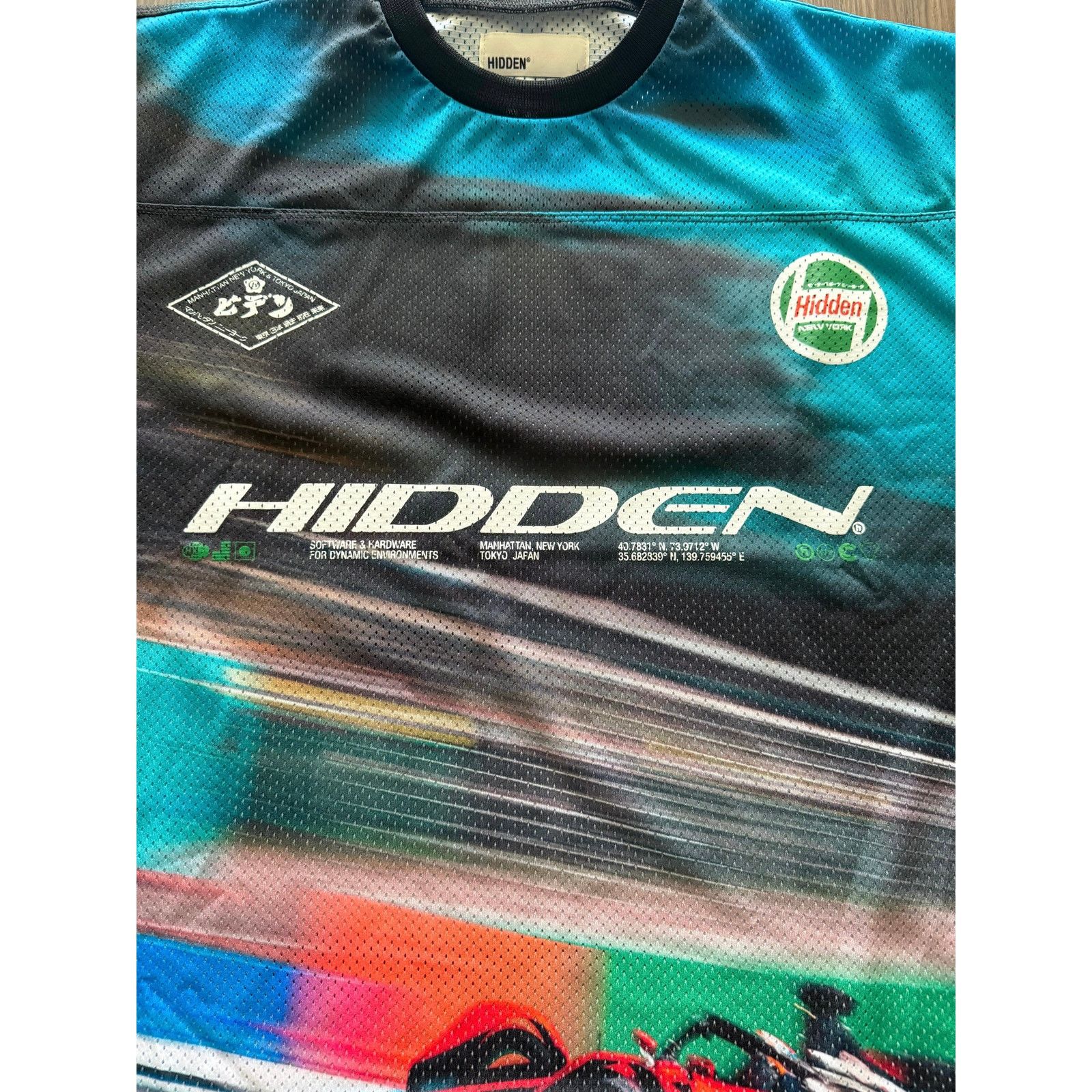 HIDDEN Hidden NY F1 Racing Mesh Jersey Black Teal Size US L / EU 52-54 / 3 - 2 Thumbnail