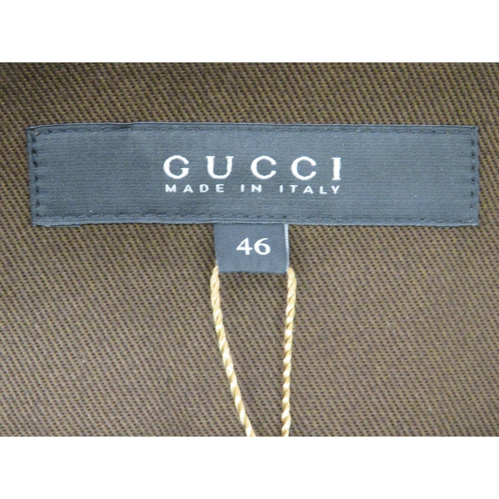 Gucci GUCCI 200269 DARK BROWN COTTON LOGO BUTTON SKIRT 46 $695 ITA Size 32" / US 10 / IT 46 - 3 Thumbnail