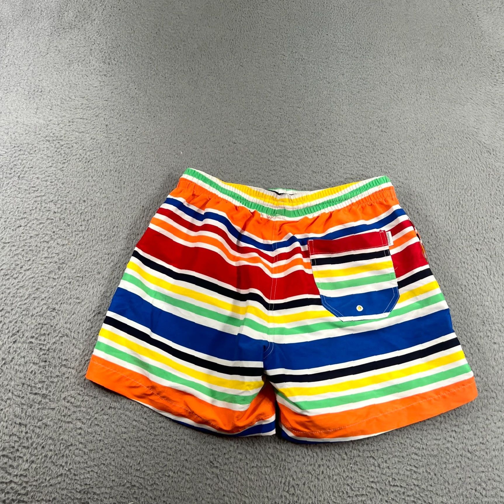 Chubbies Chubbies Brand Men Bottom Swim Trunks Lined Striped Blue White Red Yellow Colorful Pattern Size L Size US 33 - 2 Thumbnail