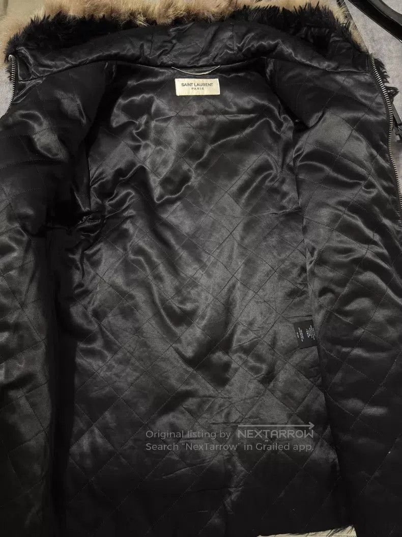 Saint Laurent Paris Saint Laurent Paris Raccoon Fur Collar Zippered Fur Coat Size US M / EU 48-50 / 2 - 5 Thumbnail
