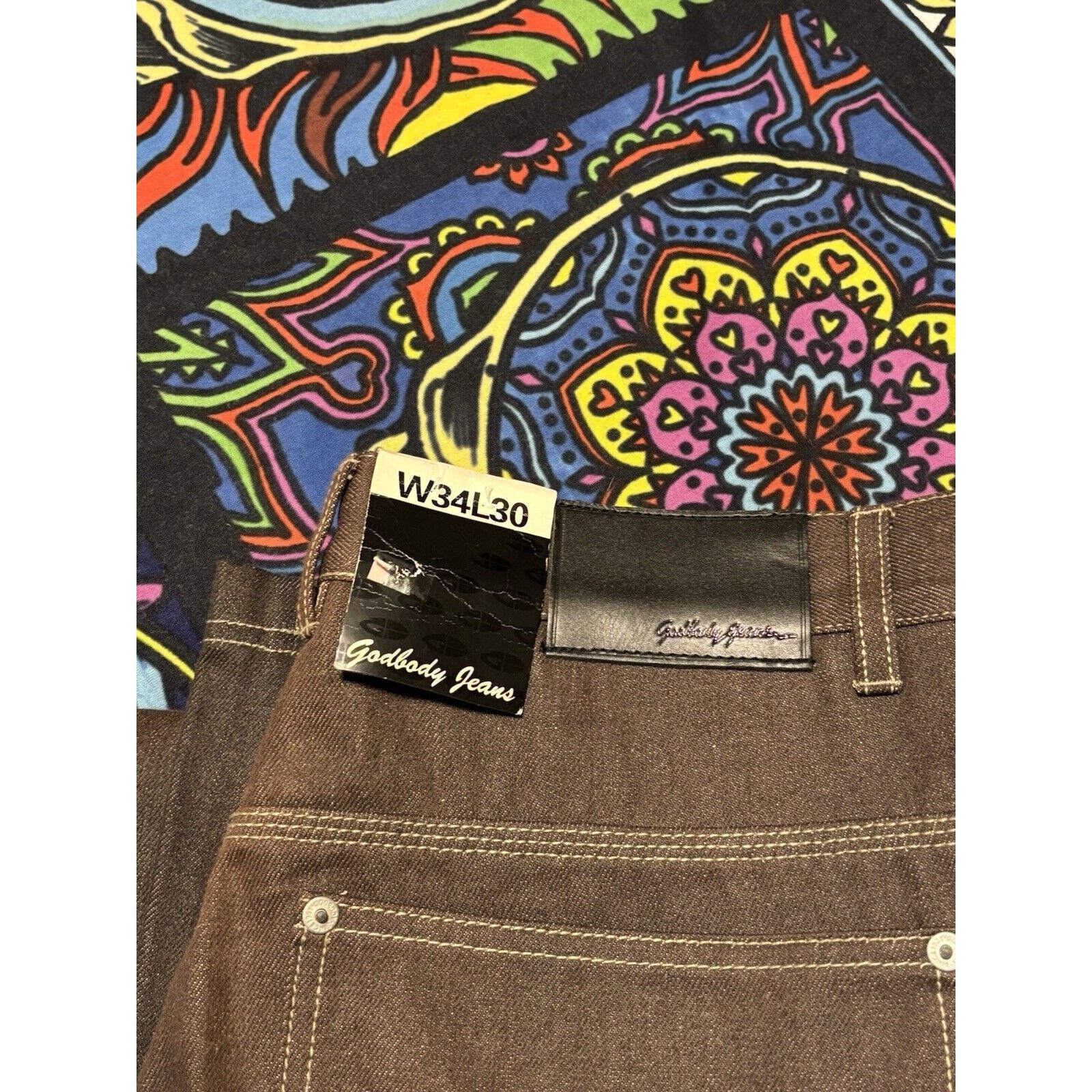 Other Godbody Jeans 34W 30L faded y2k nwt pants baggy 2000s style Size US 34 / EU 50 - 9 Thumbnail