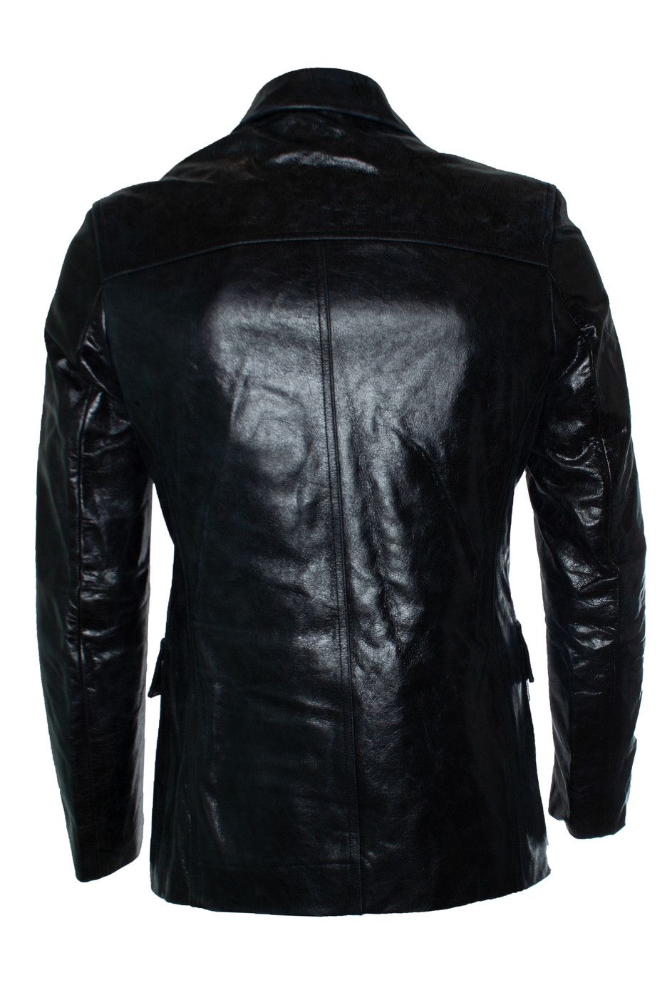 Sankuanz Sankuanz, Black leather distressed jacket Size US M / EU 48-50 / 2 - 2 Thumbnail
