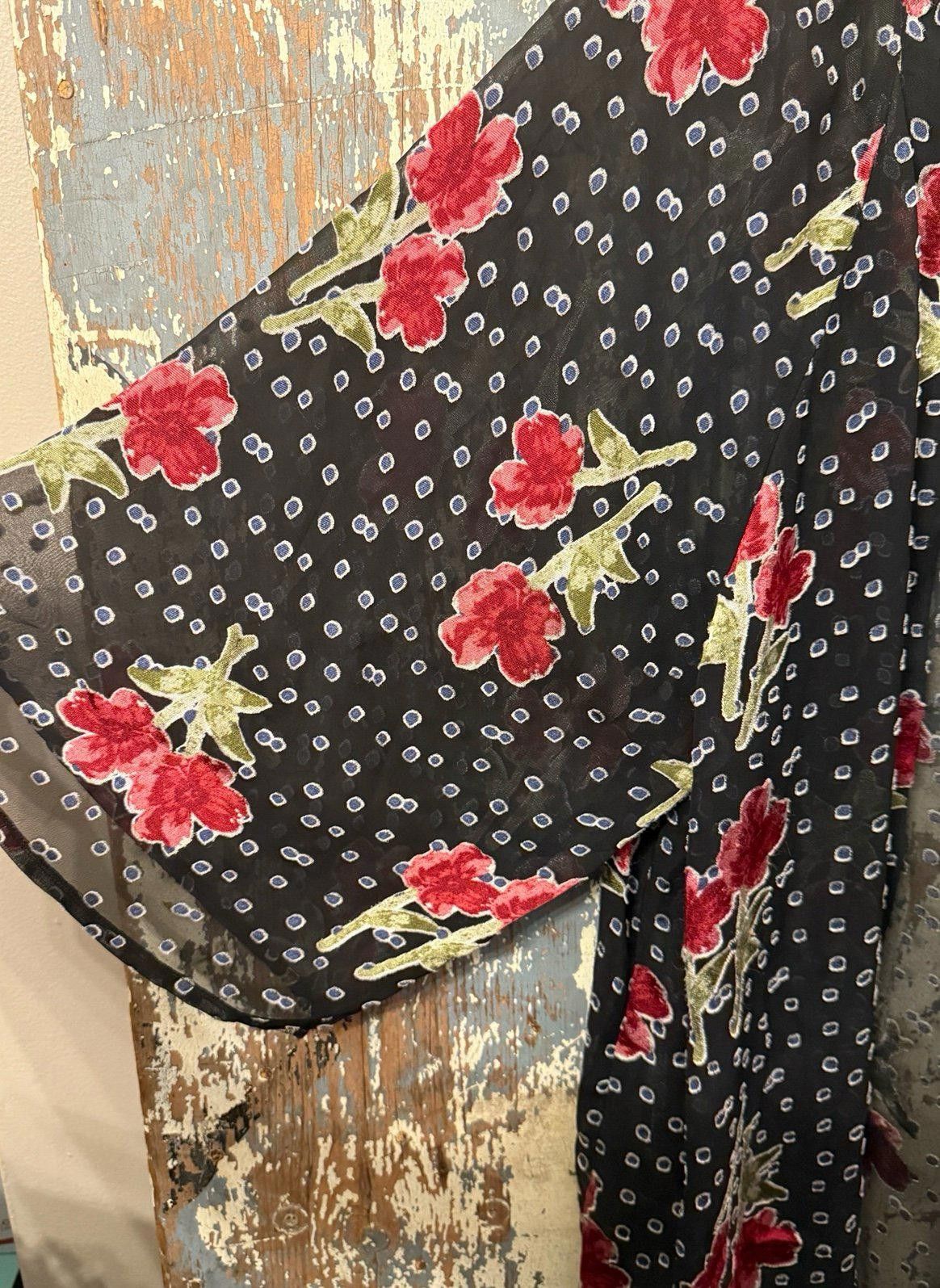 Designer True Craft sheer floral open cardigan, size Medium Size M / US 6-8 / IT 42-44 - 4 Thumbnail