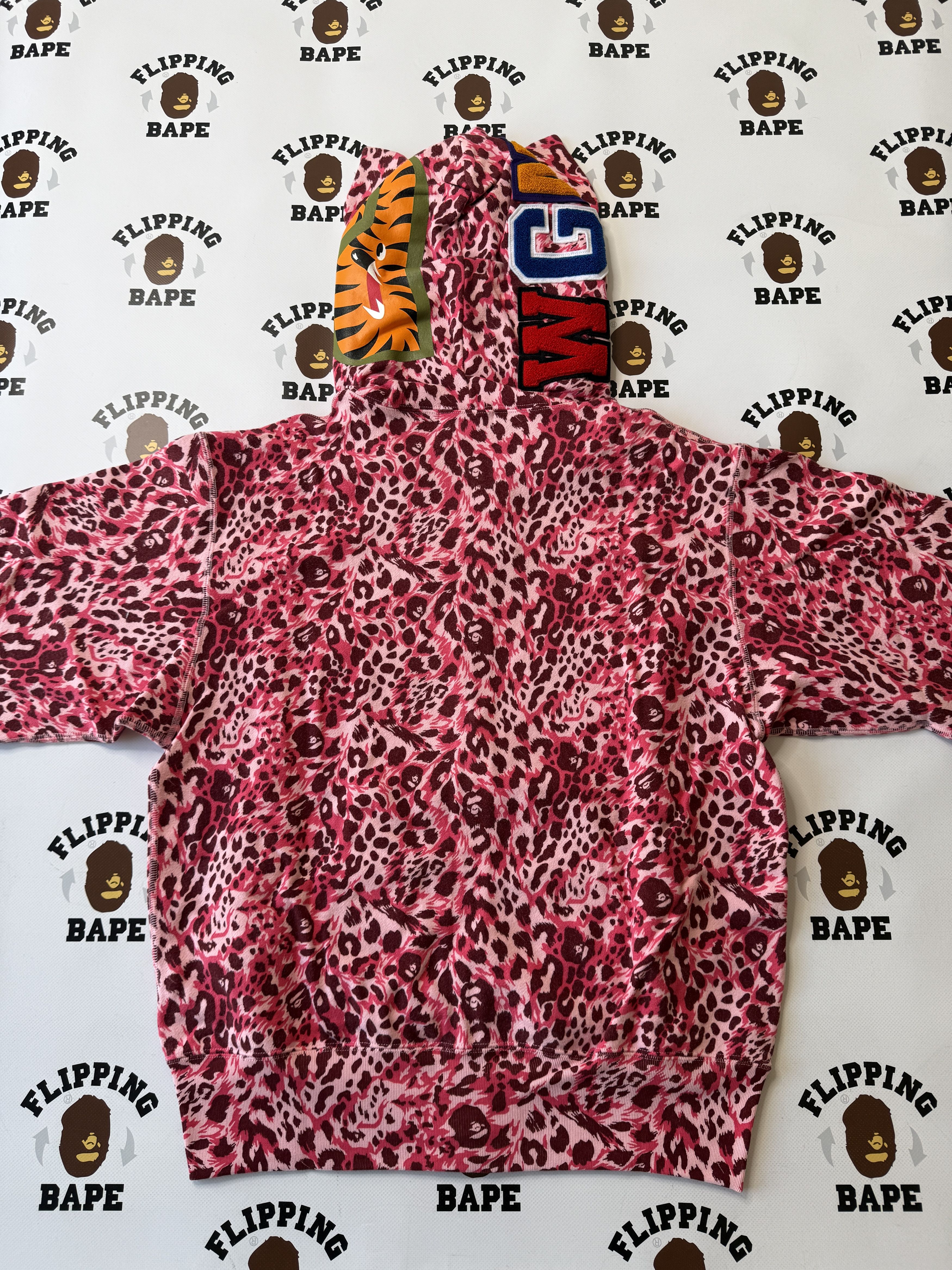 Bape BAPE WILD LEOPARD PATTERN MILO SHARK FULL ZIP HOODIE Size M / US 6-8 / IT 42-44 - 10 Thumbnail