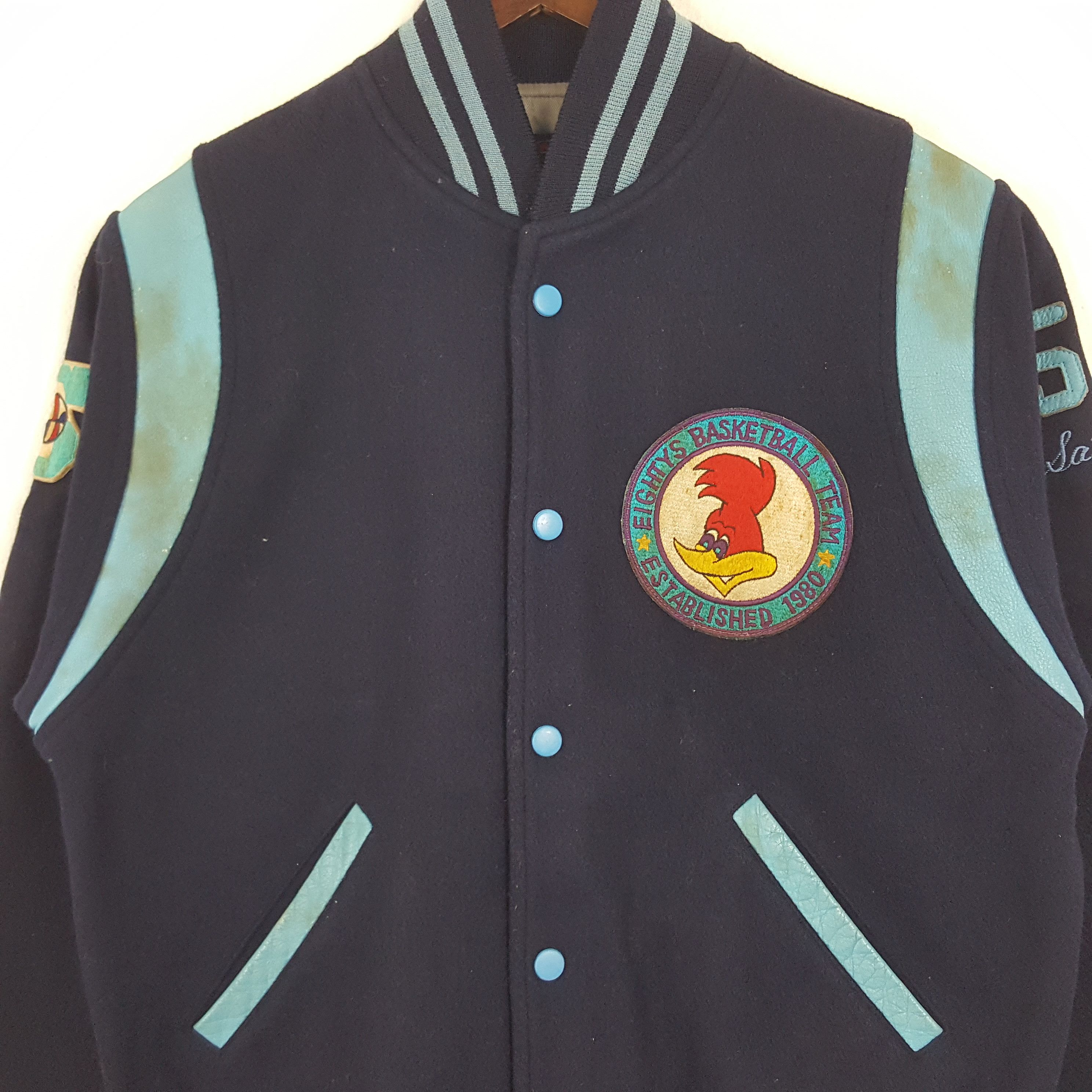 Vintage Vintage Eightys Basketball Team Sport Varsity Jacket Size US S / EU 44-46 / 1 - 2 Thumbnail