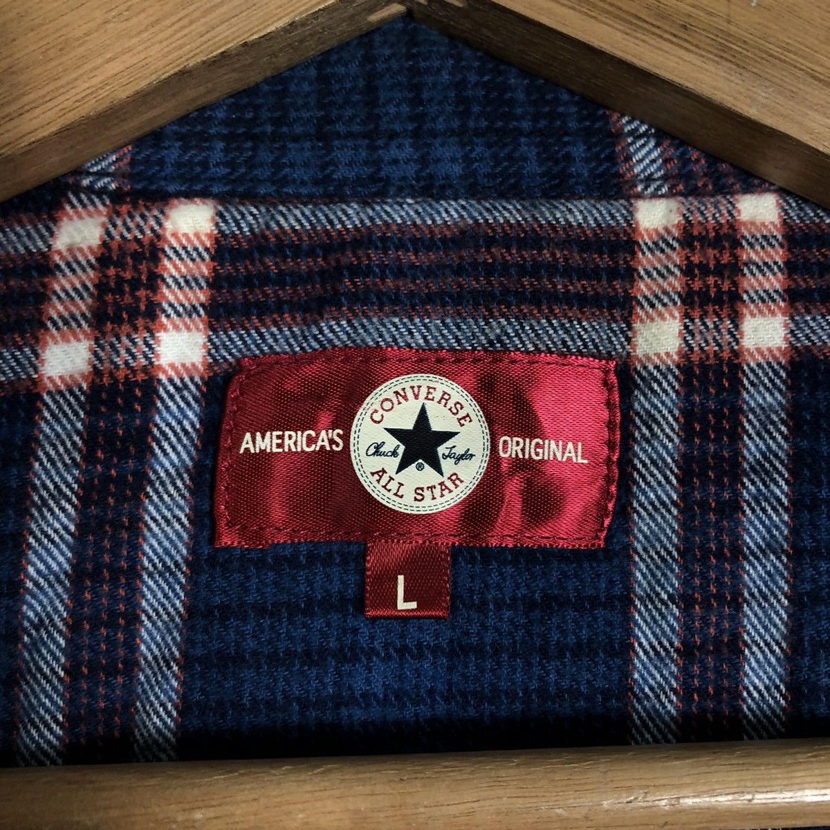 Japanese Brand 🔥Vintage Converse All Star Shirt Jacket Chore Tartan Design Size US L / EU 52-54 / 3 - 17 Thumbnail