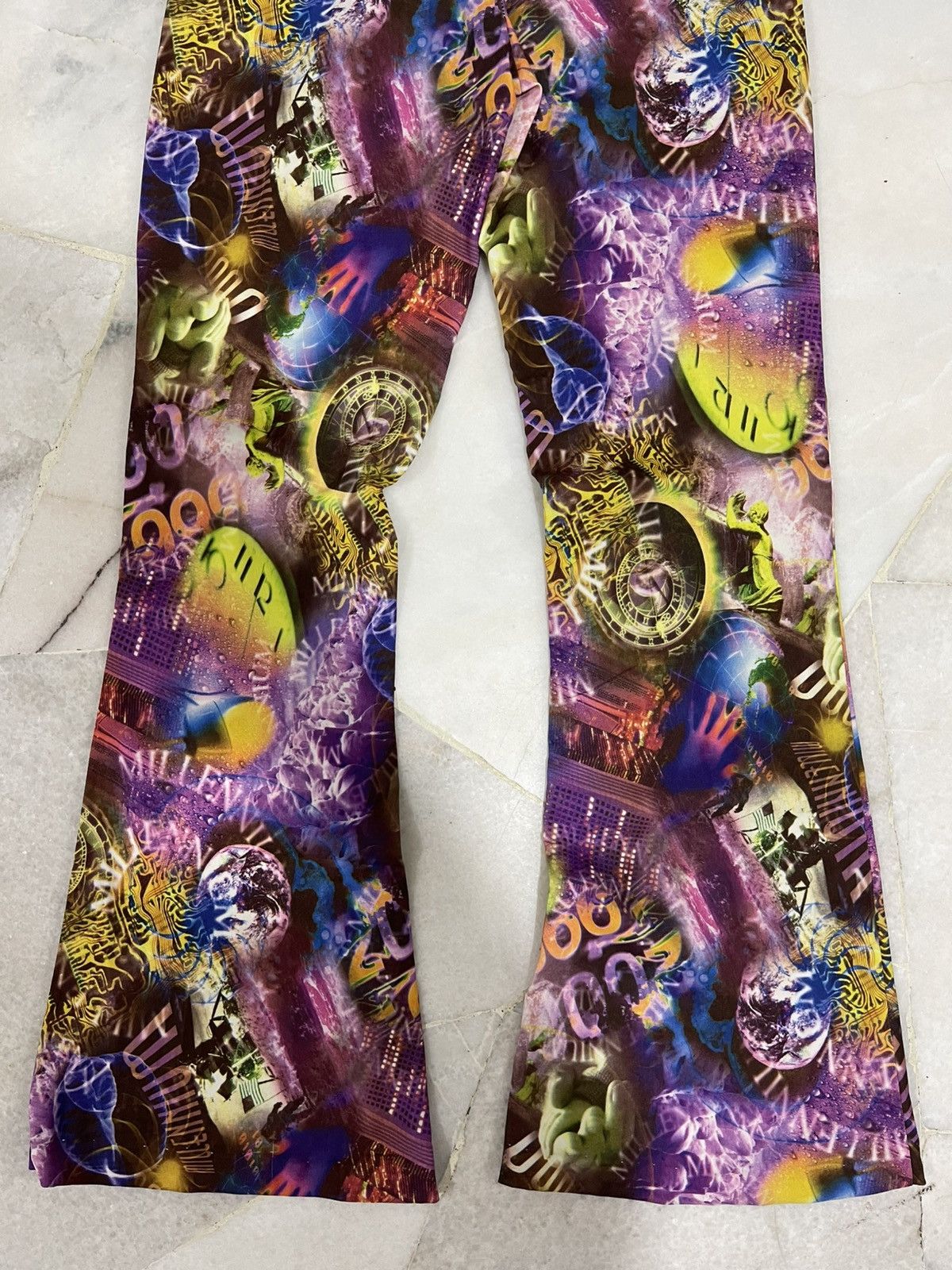 Walter Van Beirendonck 90s W&LT Futur Cyber Flare Pants Size 26" / US 2 / IT 38 - 10 Thumbnail