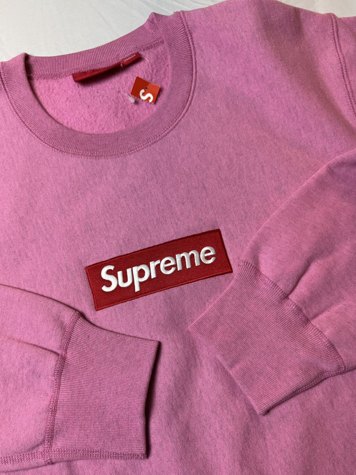 Supreme Supreme 2015 Pink Box Logo Crewneck Size US XL / EU 56 / 4 - 3 Thumbnail