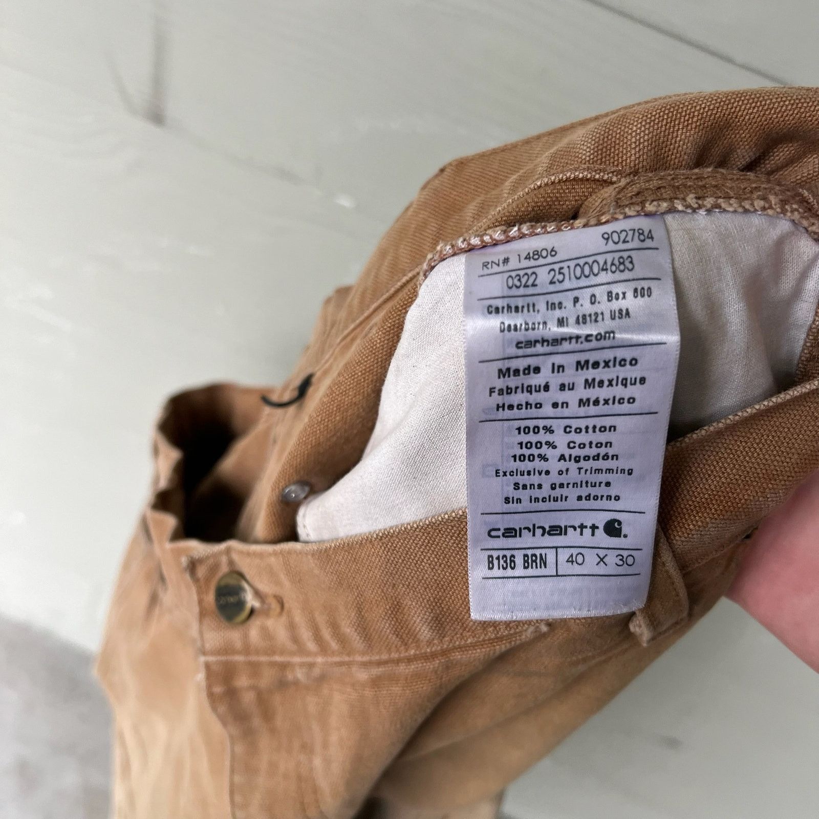 Carhartt × Vintage Carhartt faded brown double knee work wear carpenter pants Size US 37 - 6 Thumbnail