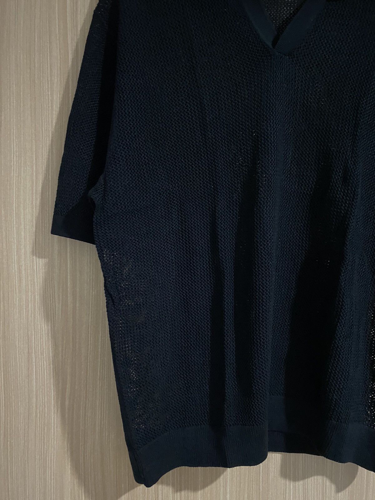 If Six Was Nine × Japanese Brand × Le Grande Bleu (L.G.B.) 2000s gu mesh polo t-shirt ifsixwasnine lgb Size US L / EU 52-54 / 3 - 4 Thumbnail