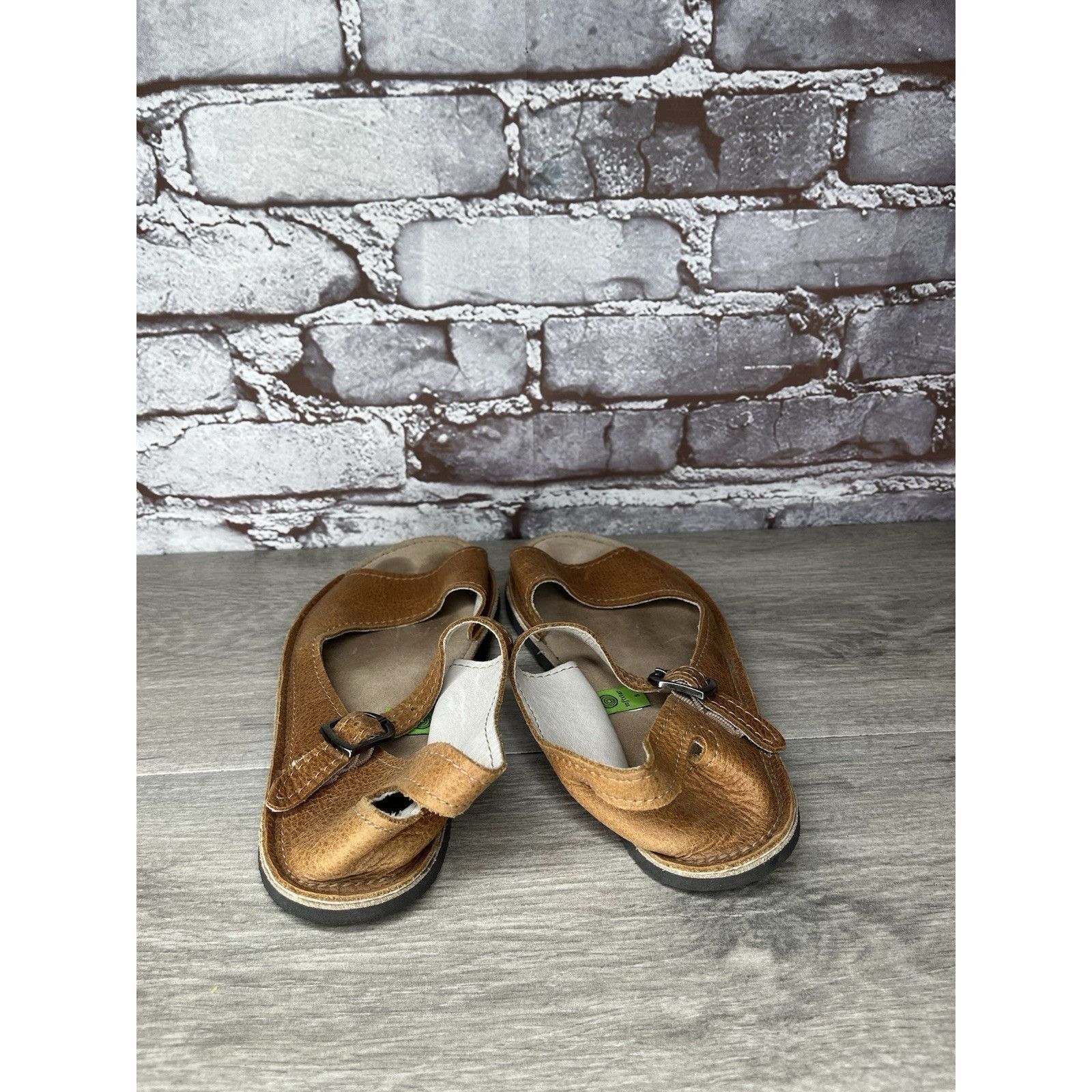 Soulstar Softstar Barefoot Minimalist Brown Leather Ankle Strap Vibra Size US 5 / IT 35 - 4 Thumbnail