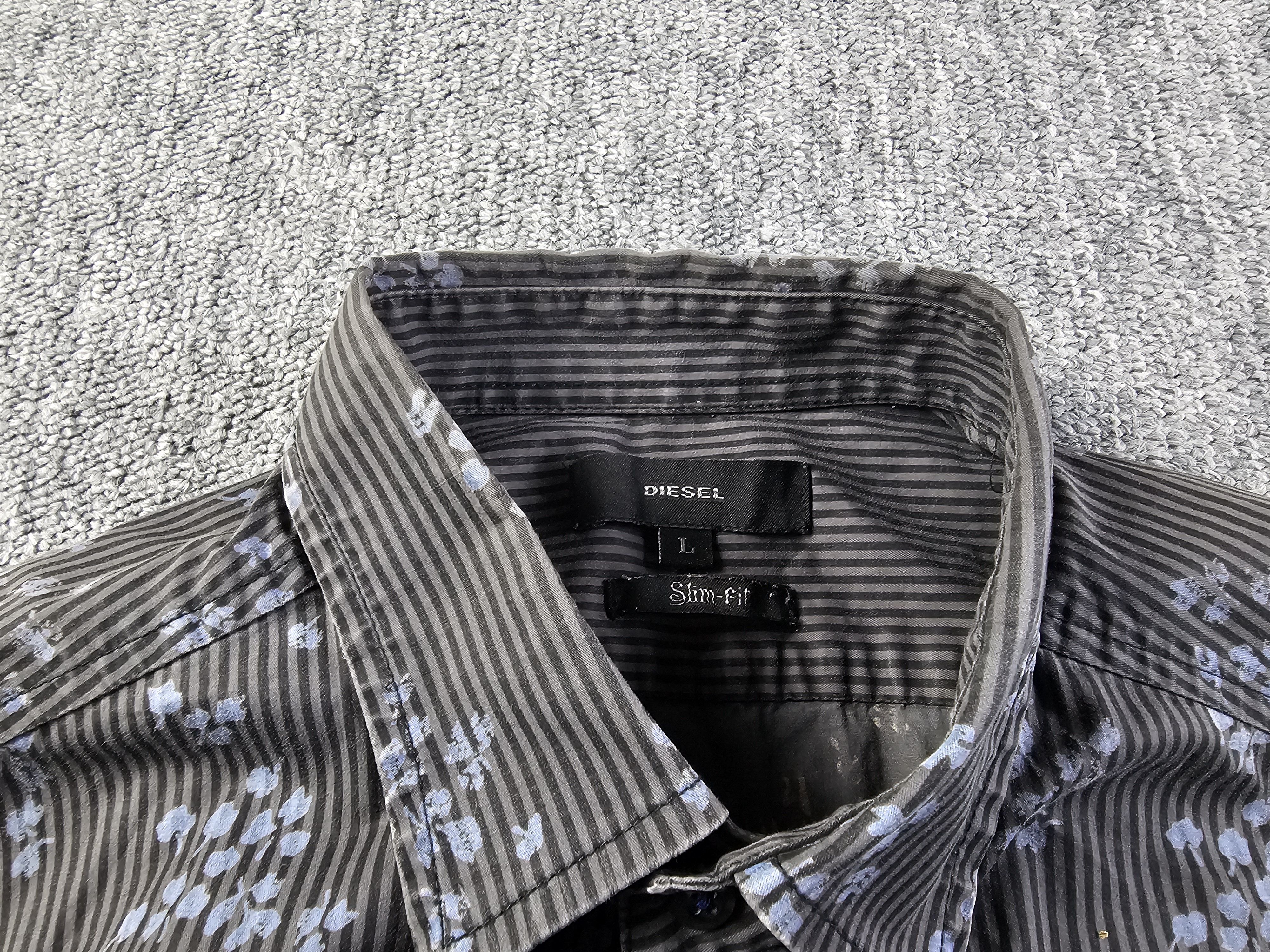 Diesel Vintage Diesel Shirt Men L Slim Fit Striped Stretch Y2K Size US L / EU 52-54 / 3 - 4 Thumbnail