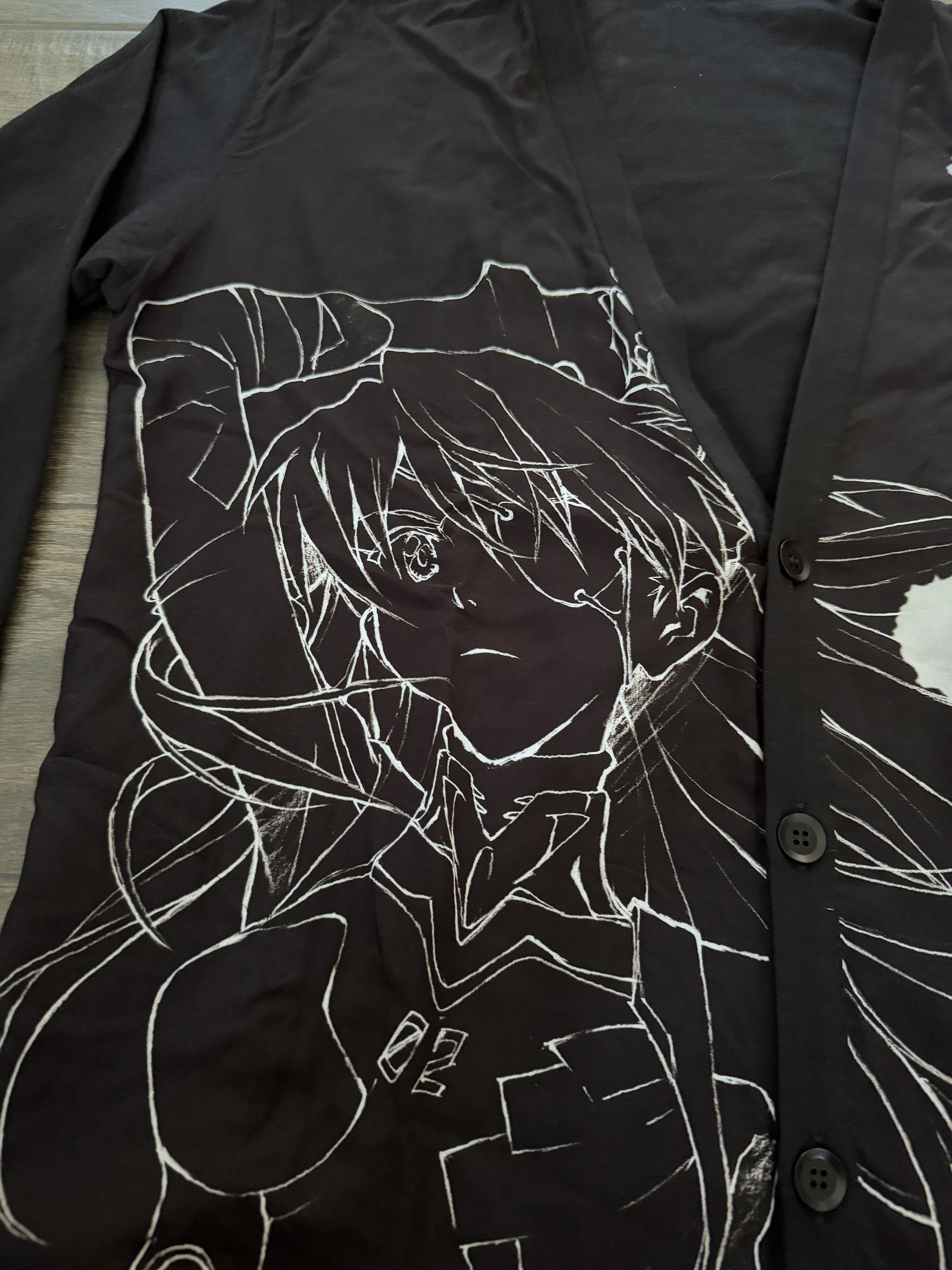 Ground Y GroundY Evangelion Asuka Long Cardigan Black Size US L / EU 52-54 / 3 - 2 Thumbnail