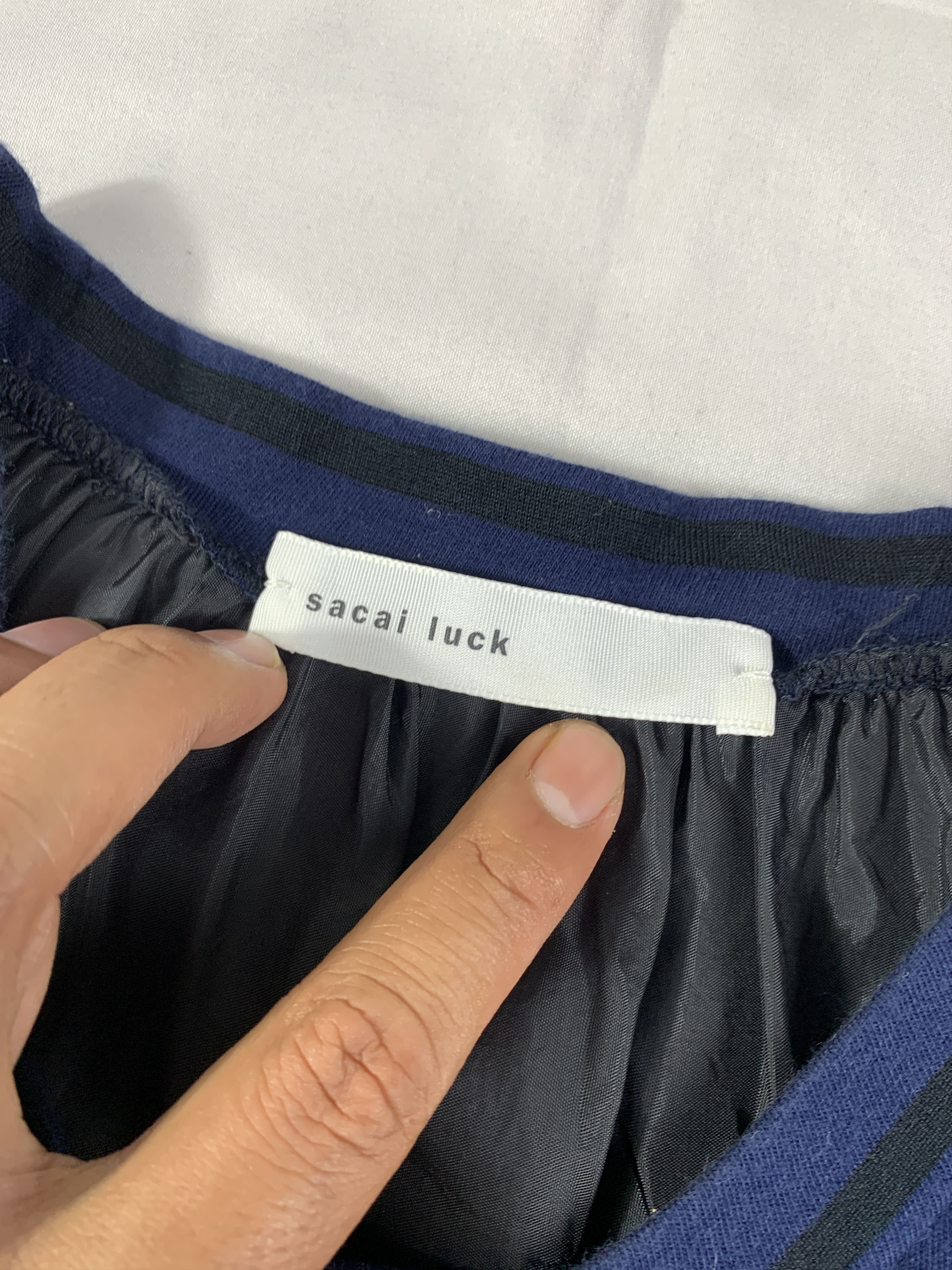 Sacai Sacai Luck Stripes Mix Silk Top (M) Size M / US 6-8 / IT 42-44 - 8 Thumbnail