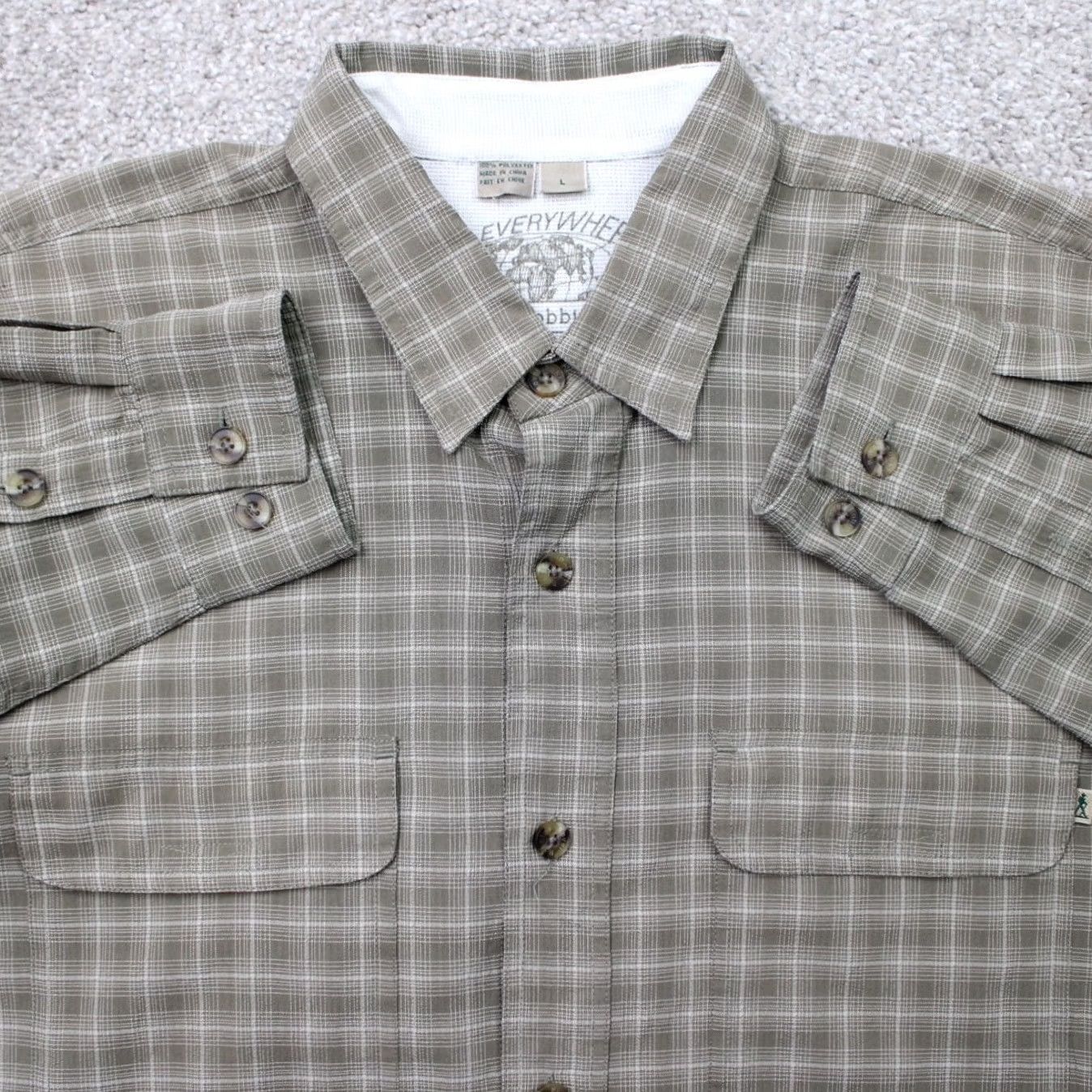 Royal Robbins Royal Robbins Shirt Men Large Gray Roll Sleeve Pocket Polyester Long Sleeve Size US L / EU 52-54 / 3 - 2 Thumbnail