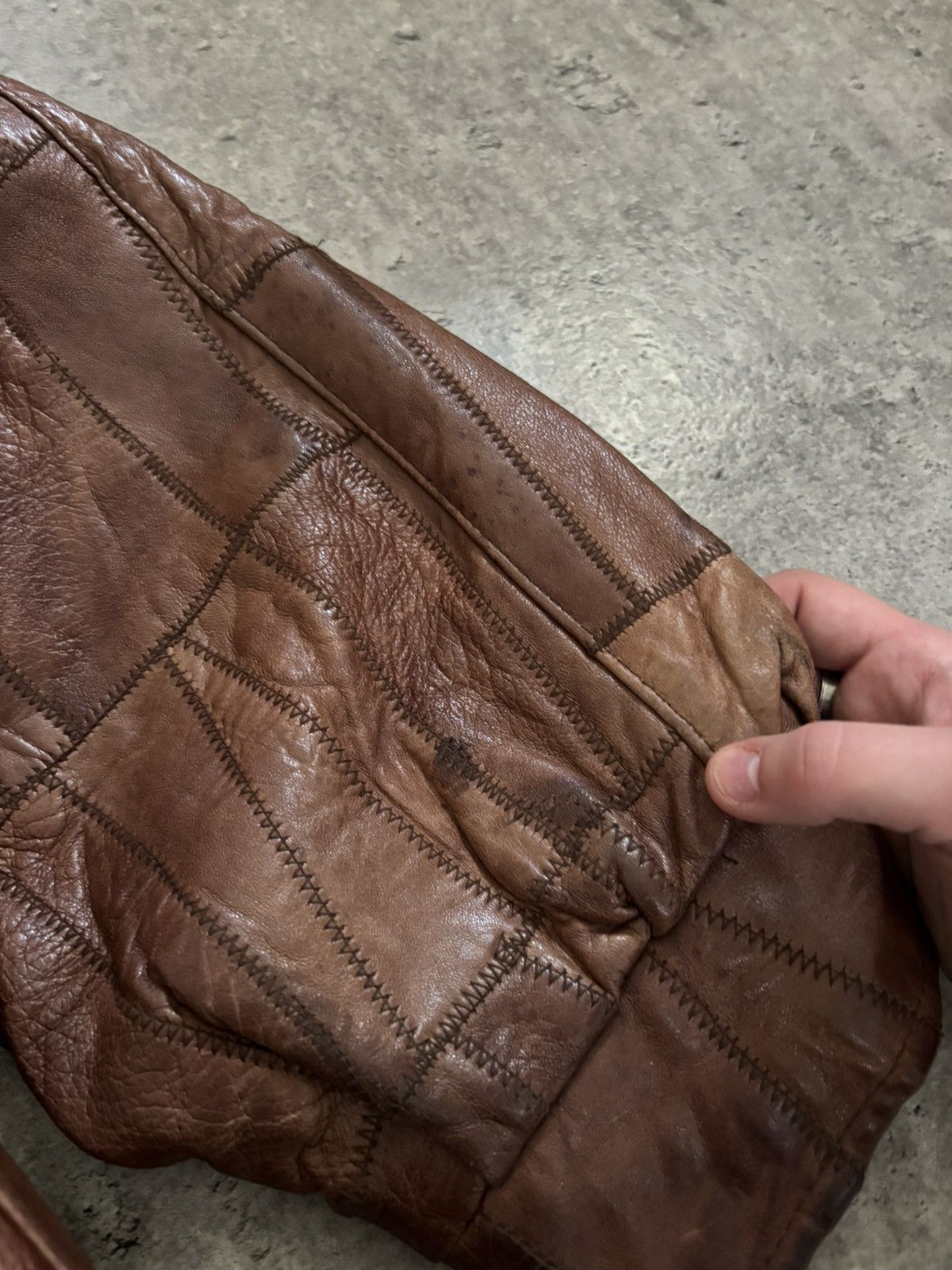 Vintage Real Leather Vintage Boxy Leather Jacket Y2K Streetwear L Size US L / EU 52-54 / 3 - 20 Thumbnail