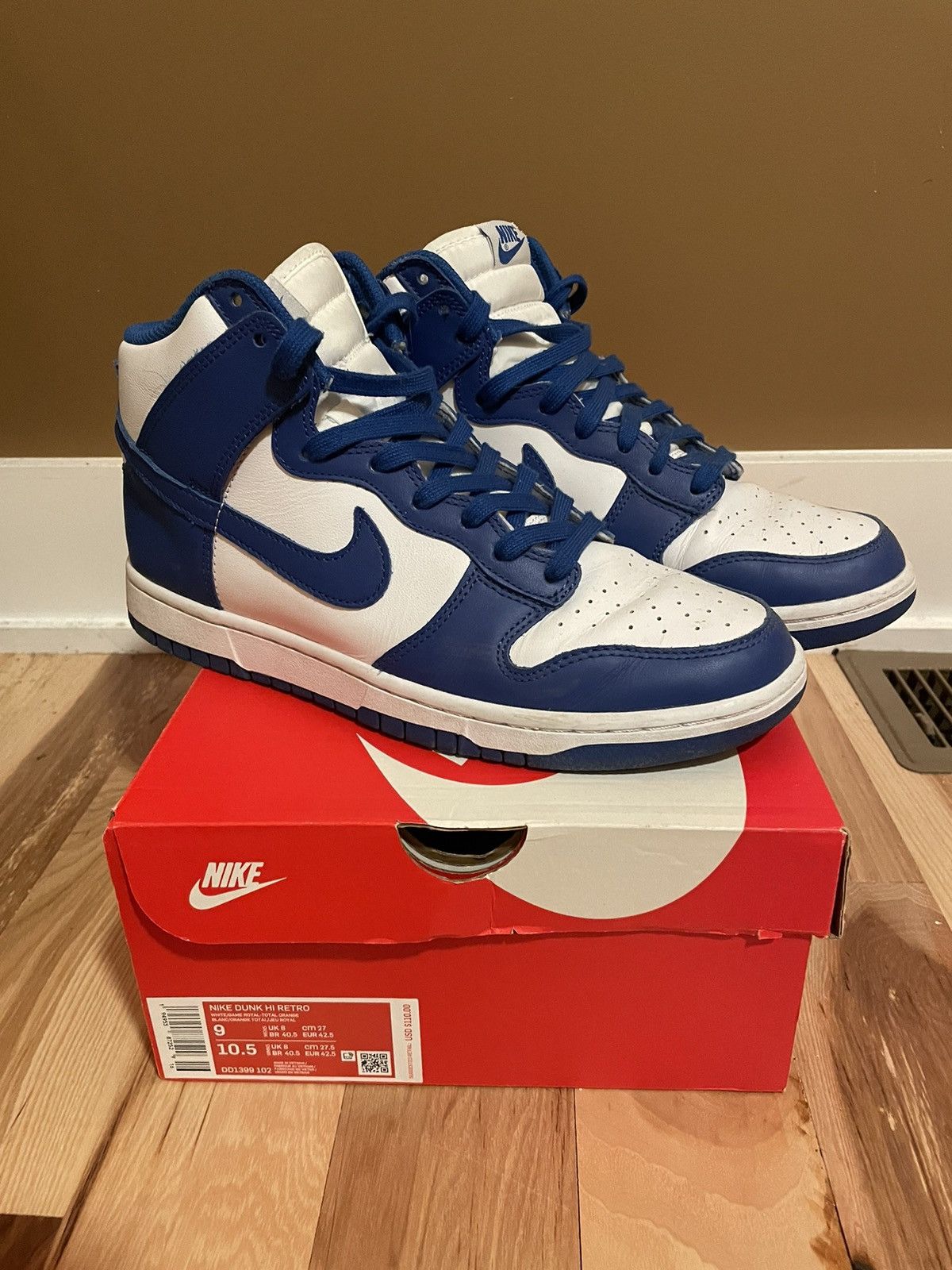 image of Nike Dunk High “Game Royal” Shoes in Blue, Men's (Size 9)
