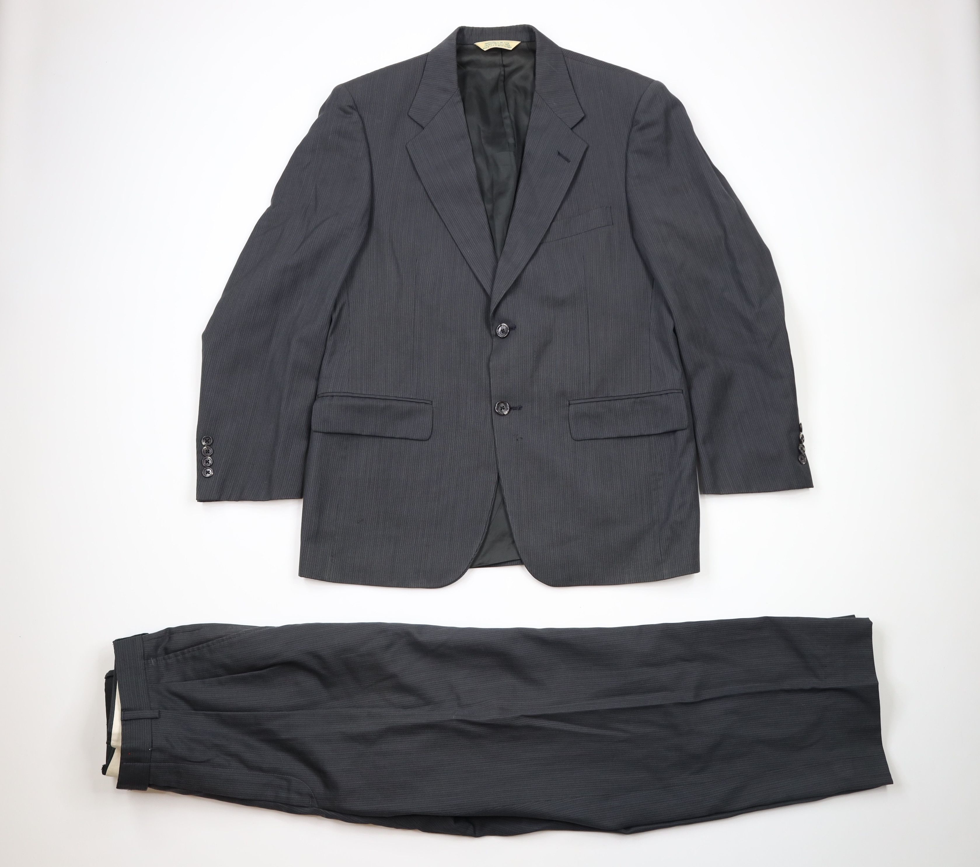 Vintage 70s Palm Beach Pinstriped 2 Piece Suit