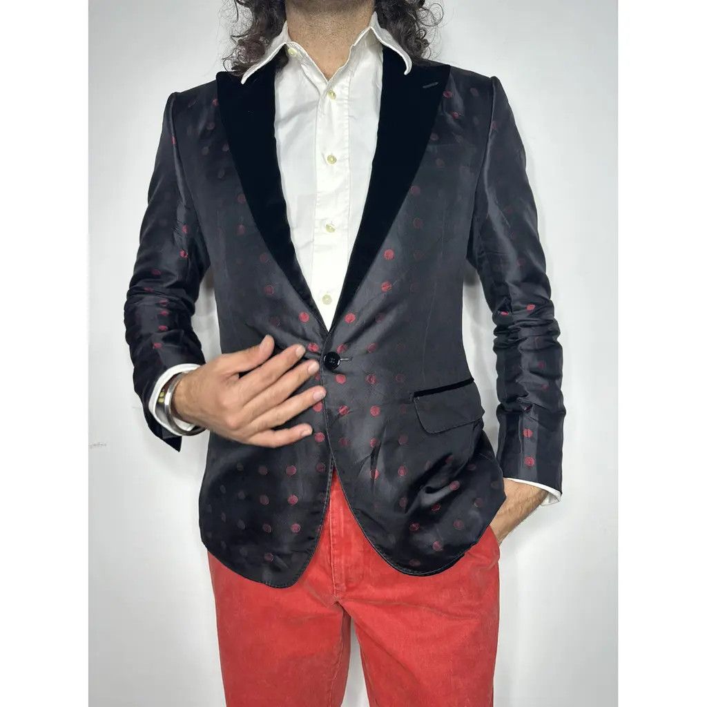 Dolce & Gabbana o1y0125 Polka Dots Blazer in Black Size US M / EU 48-50 / 2 - 2 Thumbnail