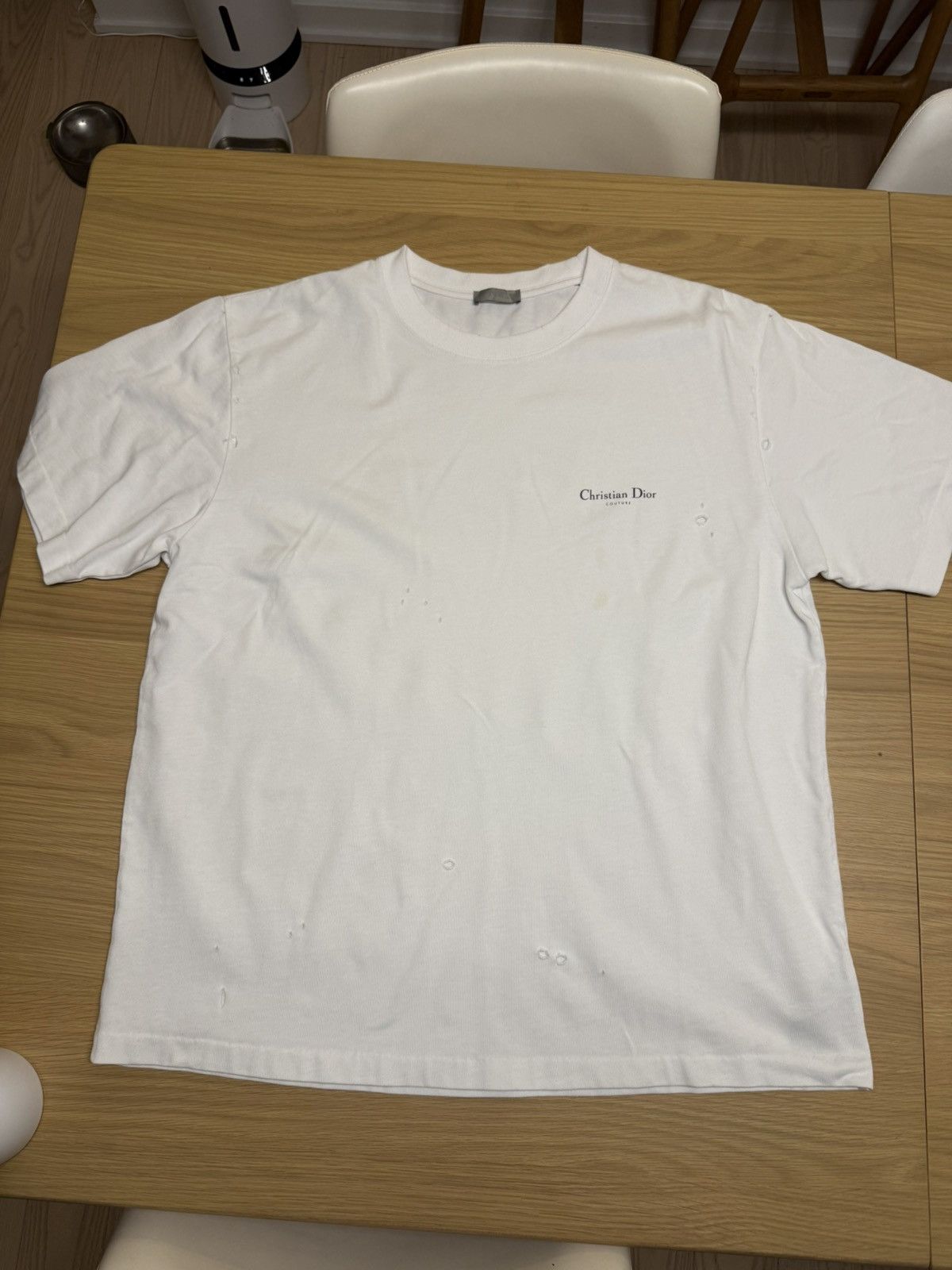 Dior Christian Dior Distressed Tee Lily Print -XL Size US XL / EU 56 / 4 - 3 Thumbnail