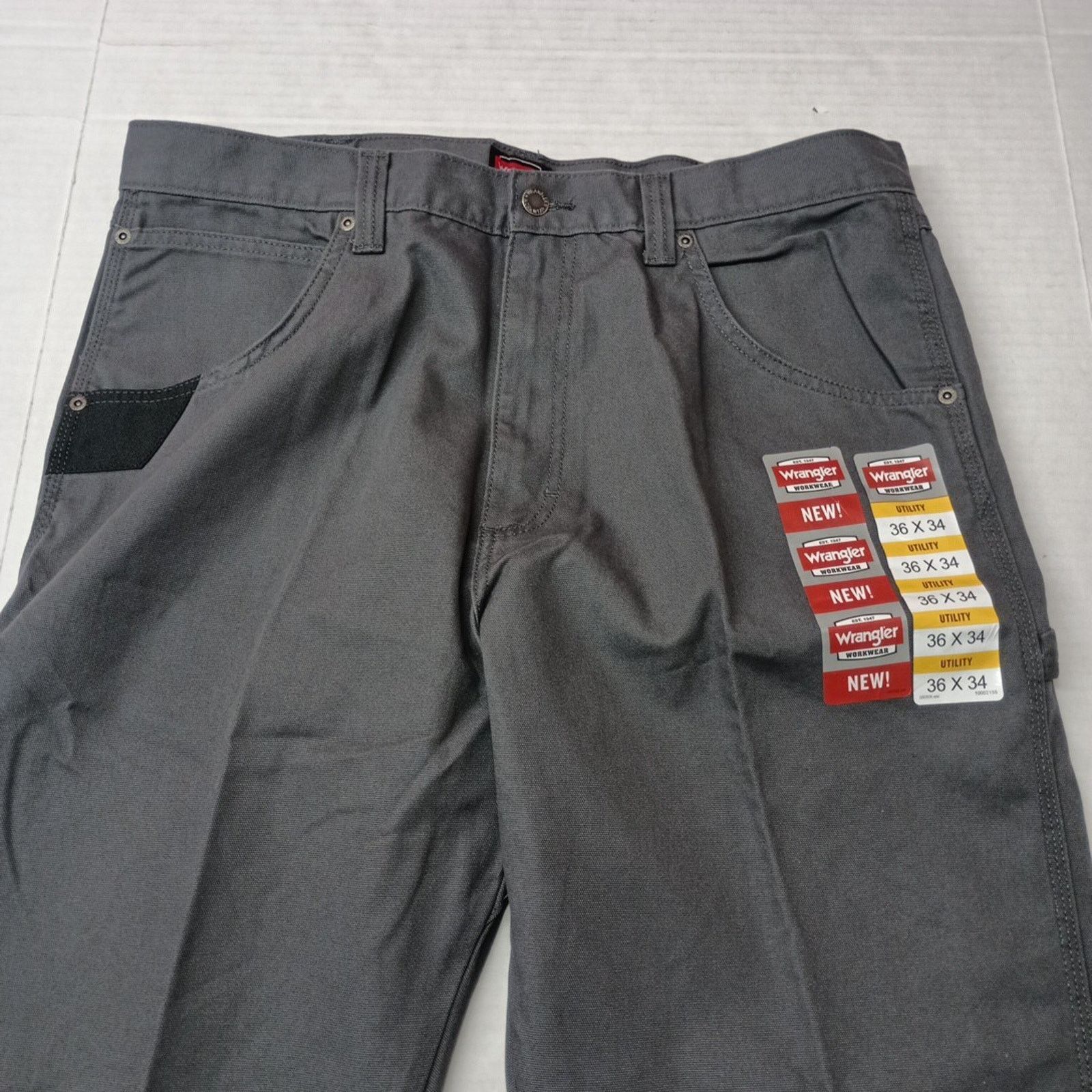 Wrangler Wrangler Carpenter Utility Pants Mens 36x34 Gray Regular Fit Size US 36 / EU 52 - 4 Thumbnail
